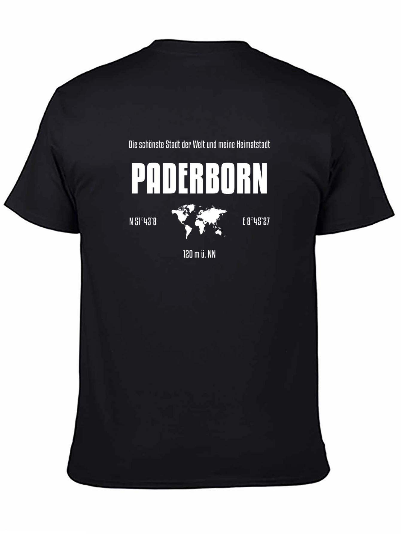 Paderborn Heimatstadt Graphic Tee - Black Cotton T-Shirt