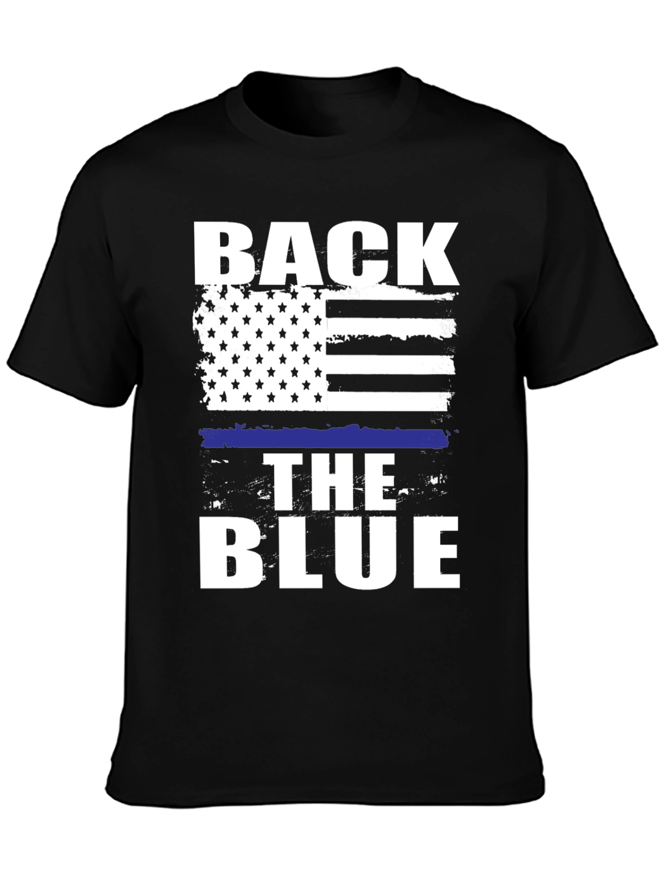 Back The Blue Graphic T-Shirt - Patriotic Support