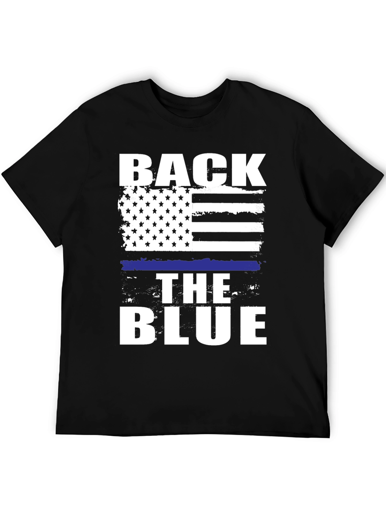 Back The Blue Graphic T-Shirt - Patriotic Support