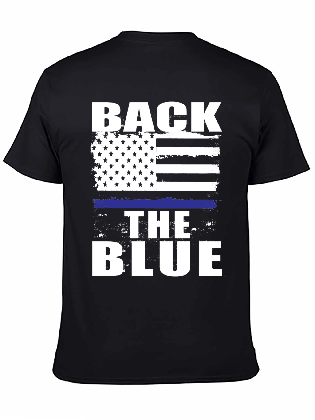 Back The Blue Graphic T-Shirt - Patriotic Support