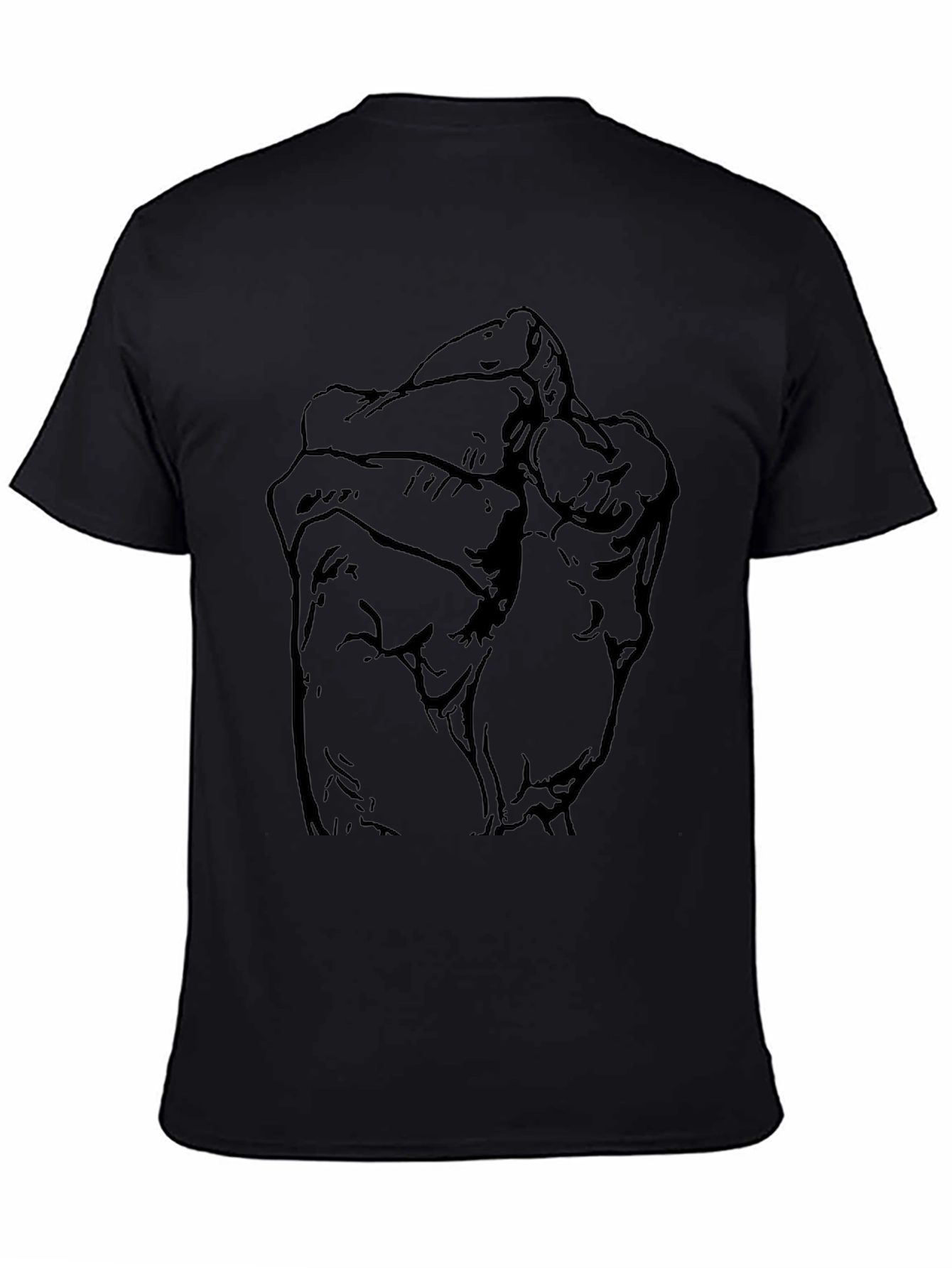 Black T-Shirt with Fist Graphic