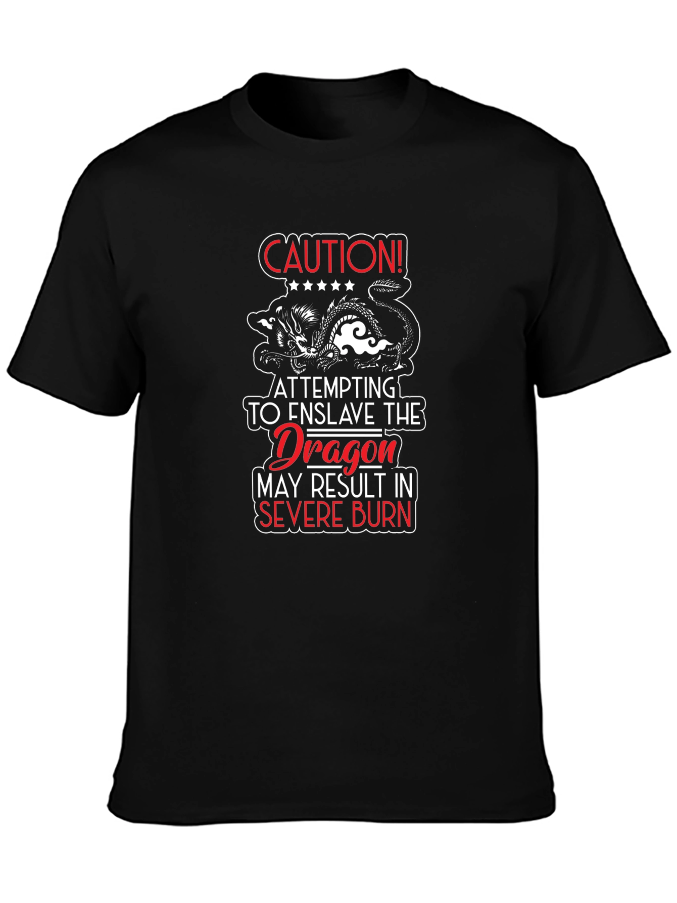 Caution Dragon Graphic T-Shirt