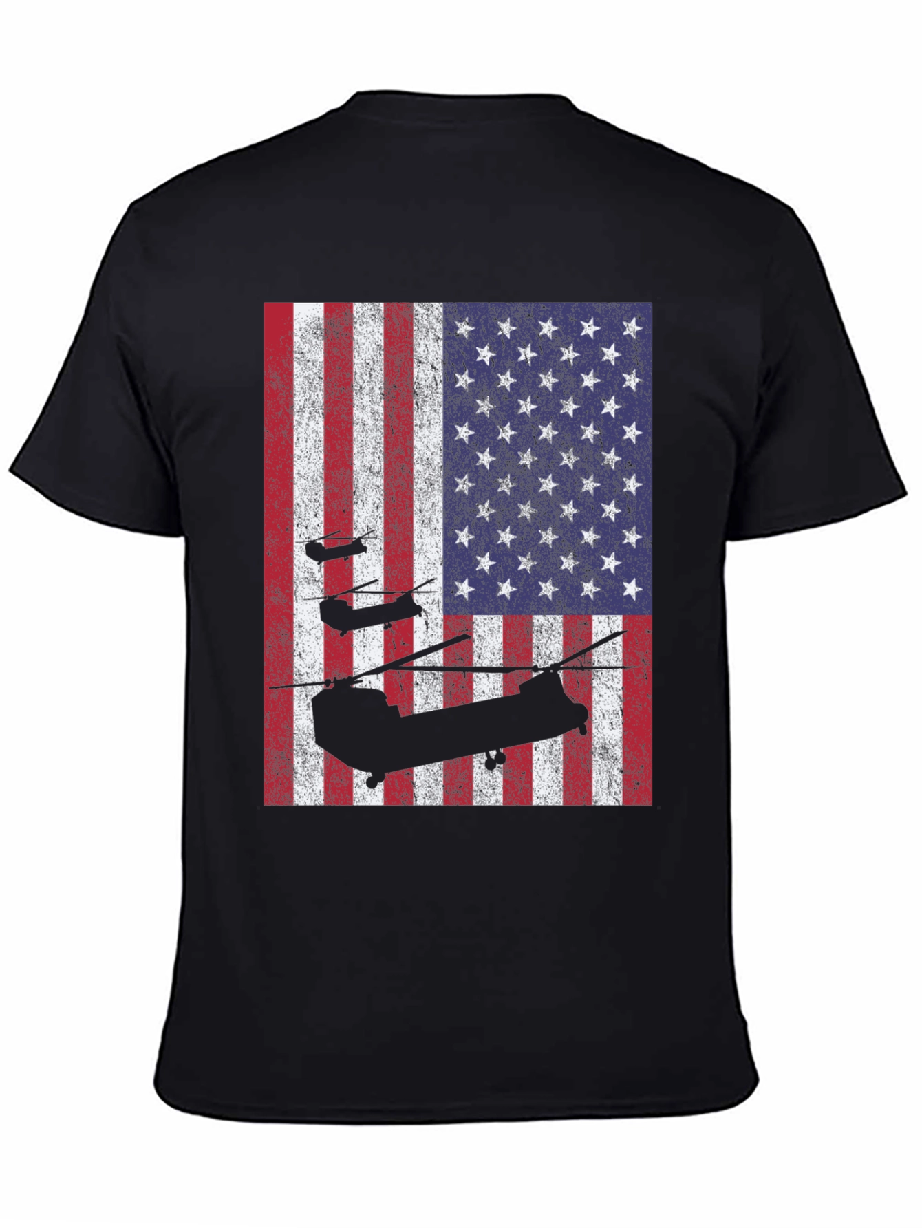 American Flag Helicopter T-Shirt