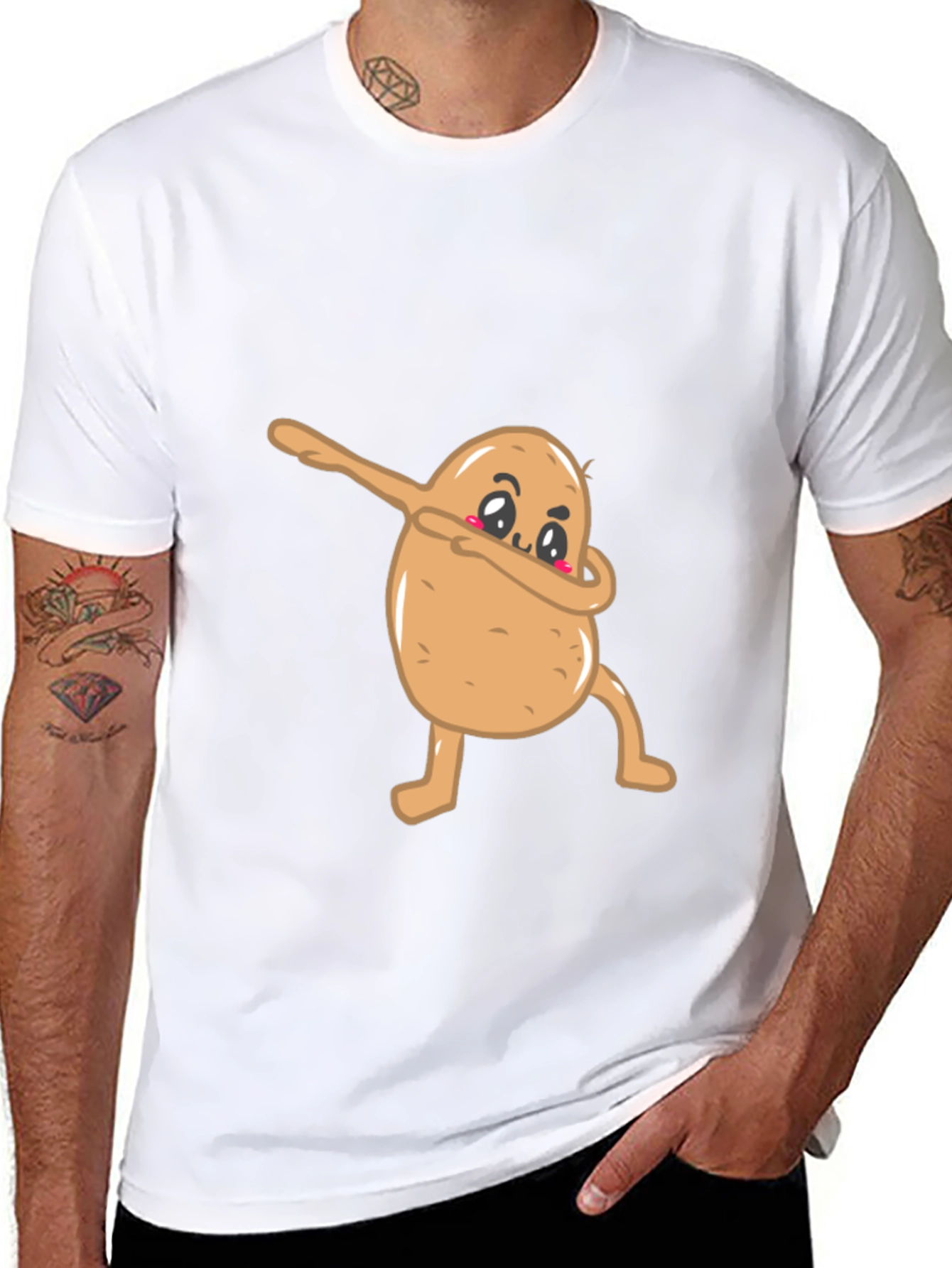 Dabbing Potato Graphic Tee - Funny & Unique!