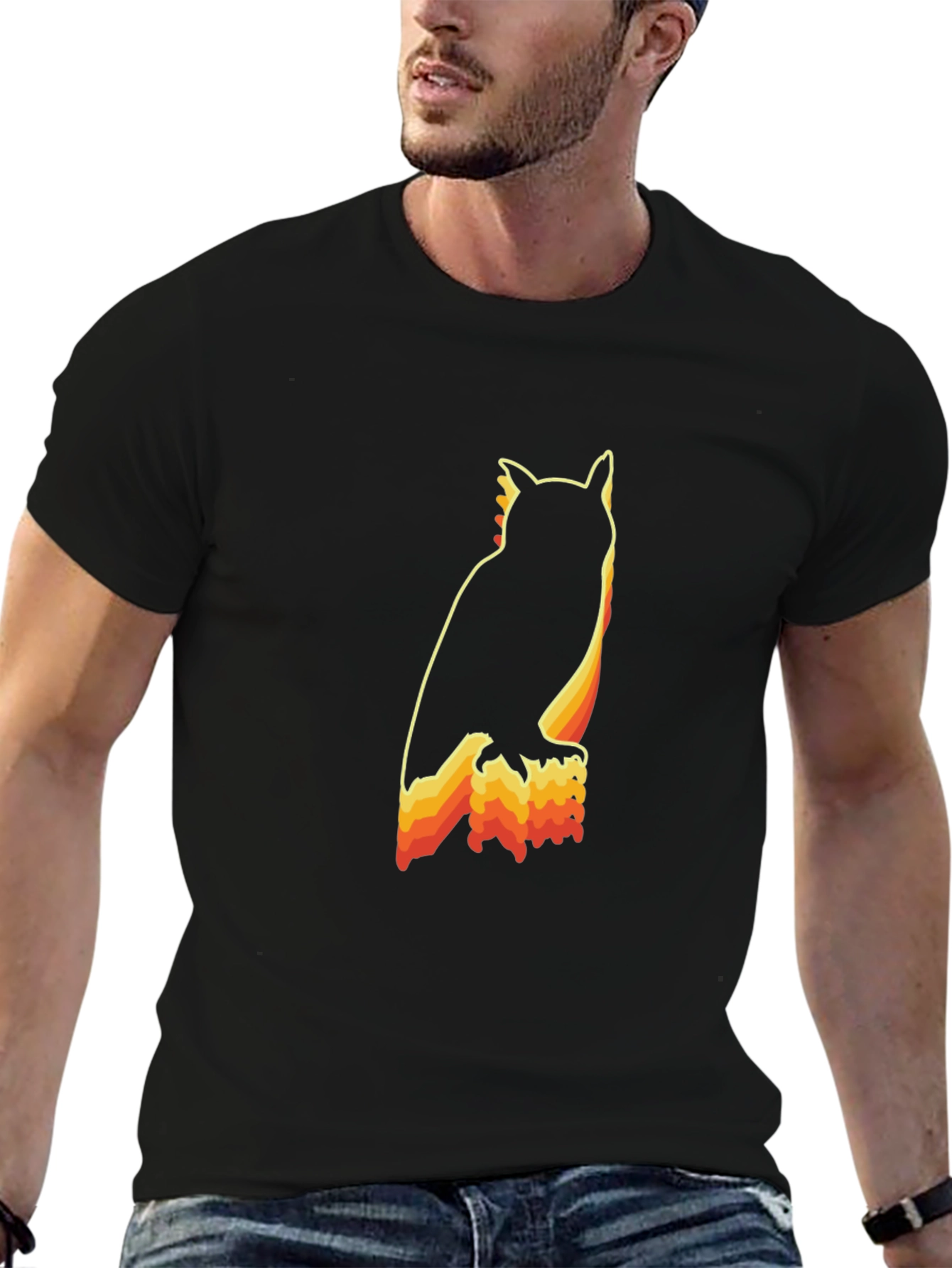 Retro Owl Graphic T-Shirt