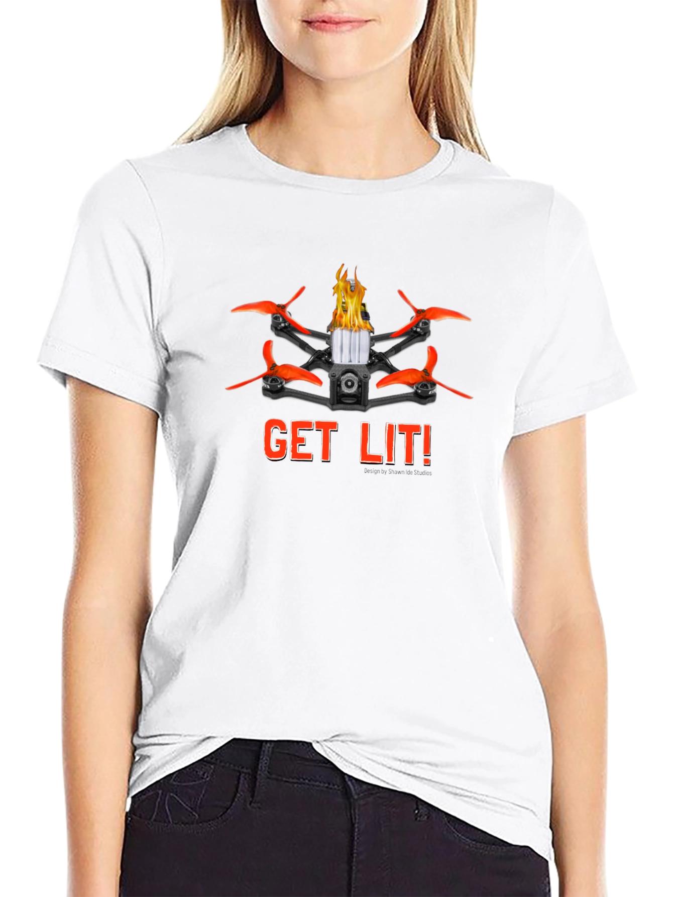Get Lit Drone Graphic Tee