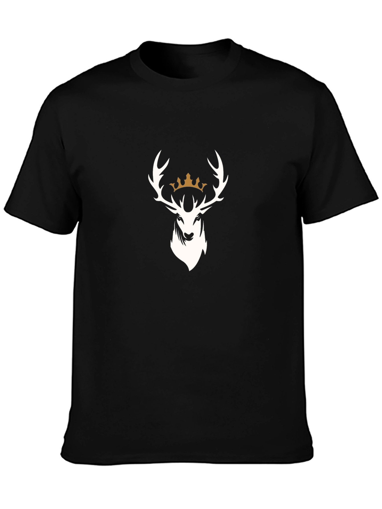 King Deer Graphic T-Shirt - Mens Black Tee