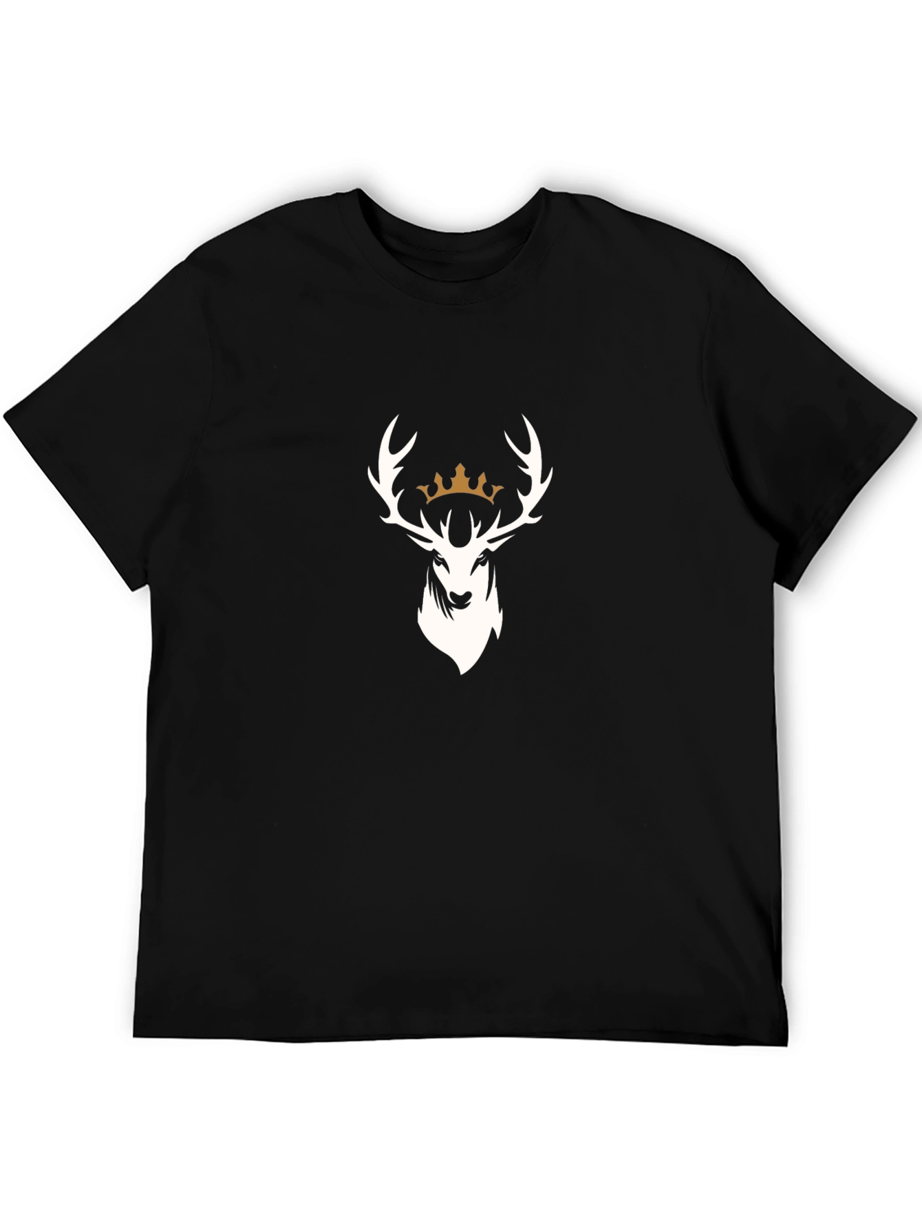 King Deer Graphic T-Shirt - Mens Black Tee