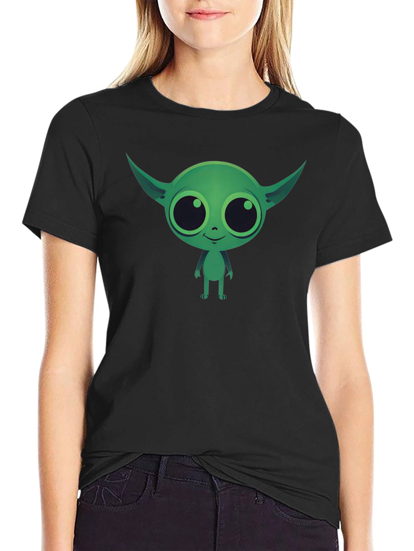 Cartoon Alien Graphic T-Shirt
