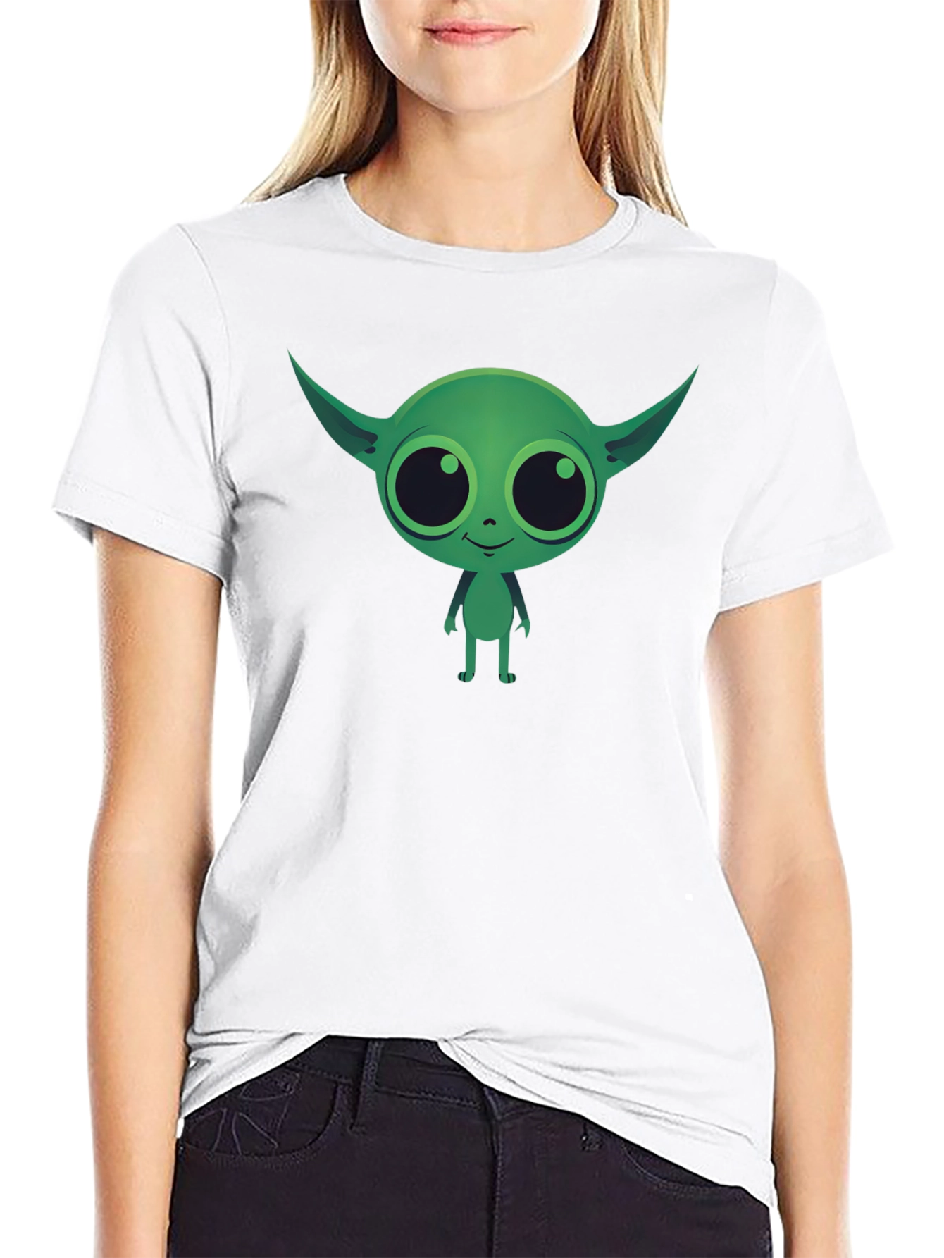 Cartoon Alien Graphic T-Shirt