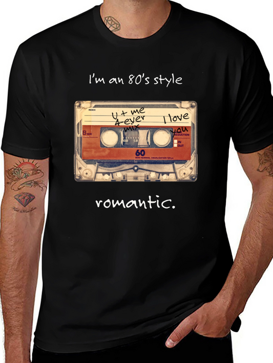 Romantic 80s Style Cassette Tape T-Shirt
