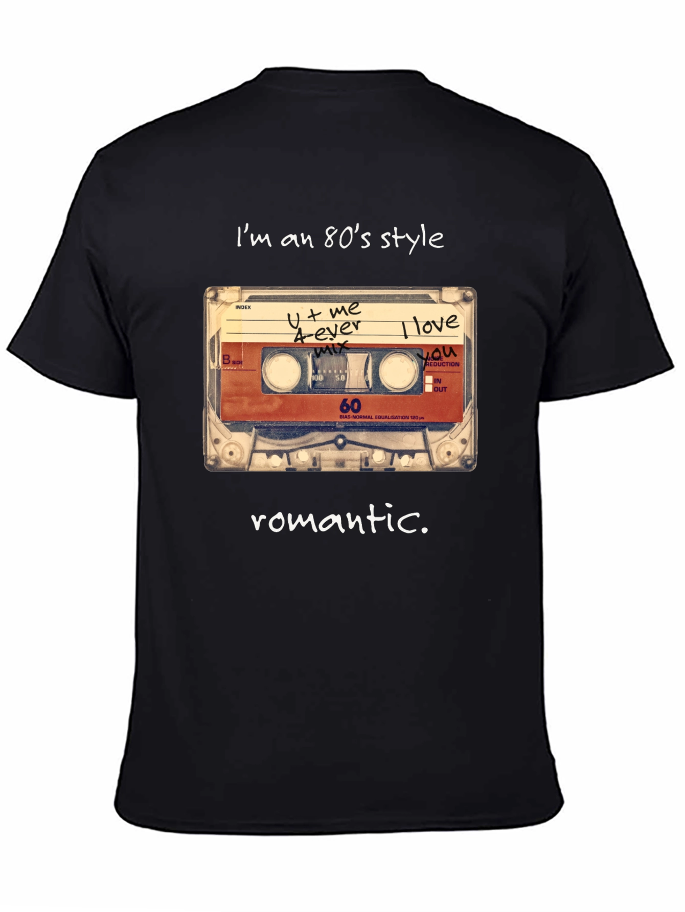 Romantic 80s Style Cassette Tape T-Shirt