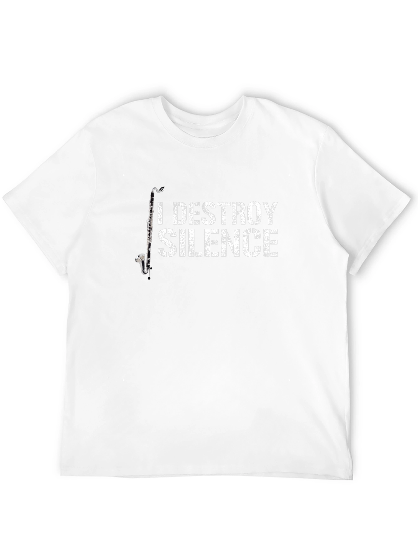 I Destroy Silence Bass Clarinet Black T-Shirt