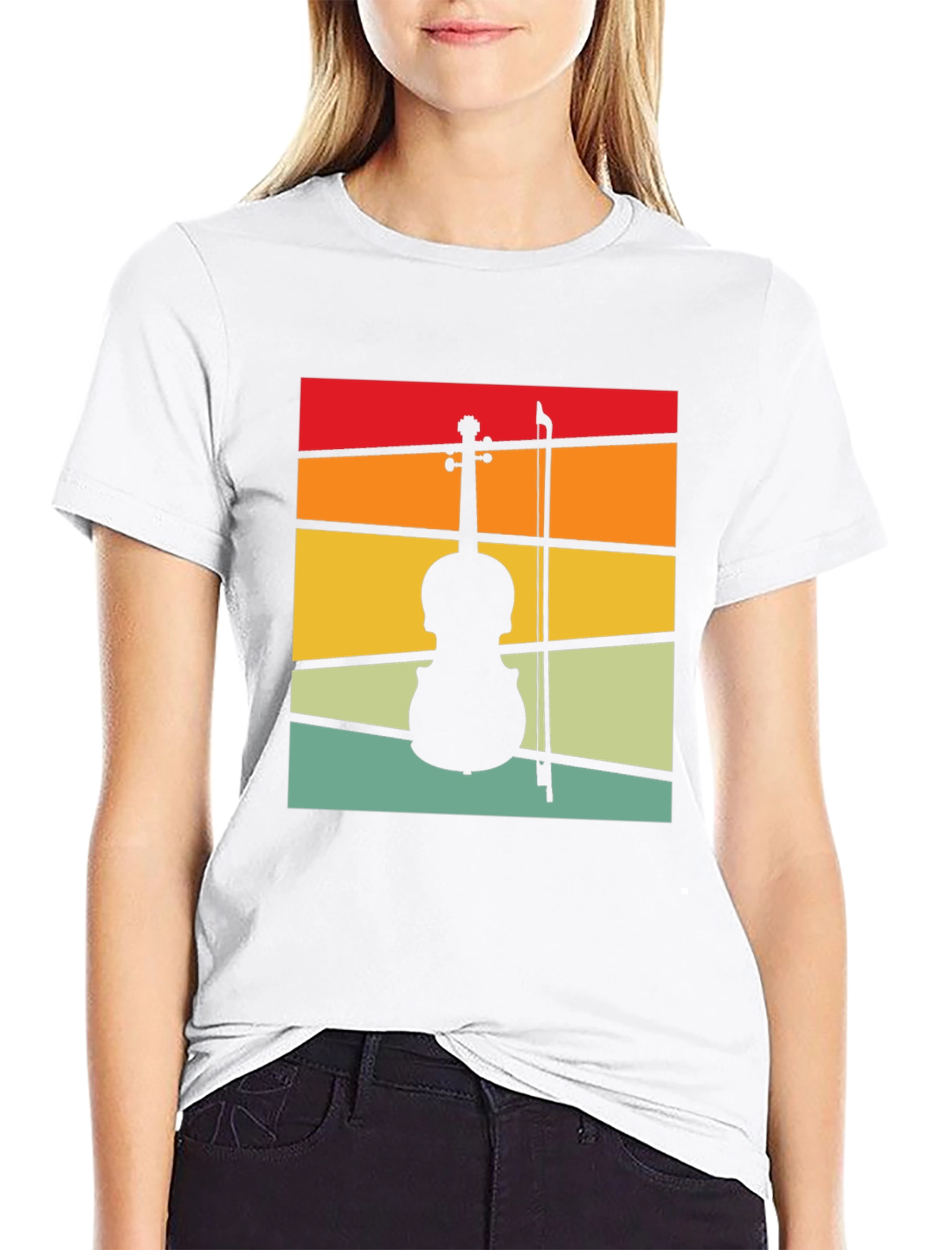 Retro Violin Musician T-Shirt