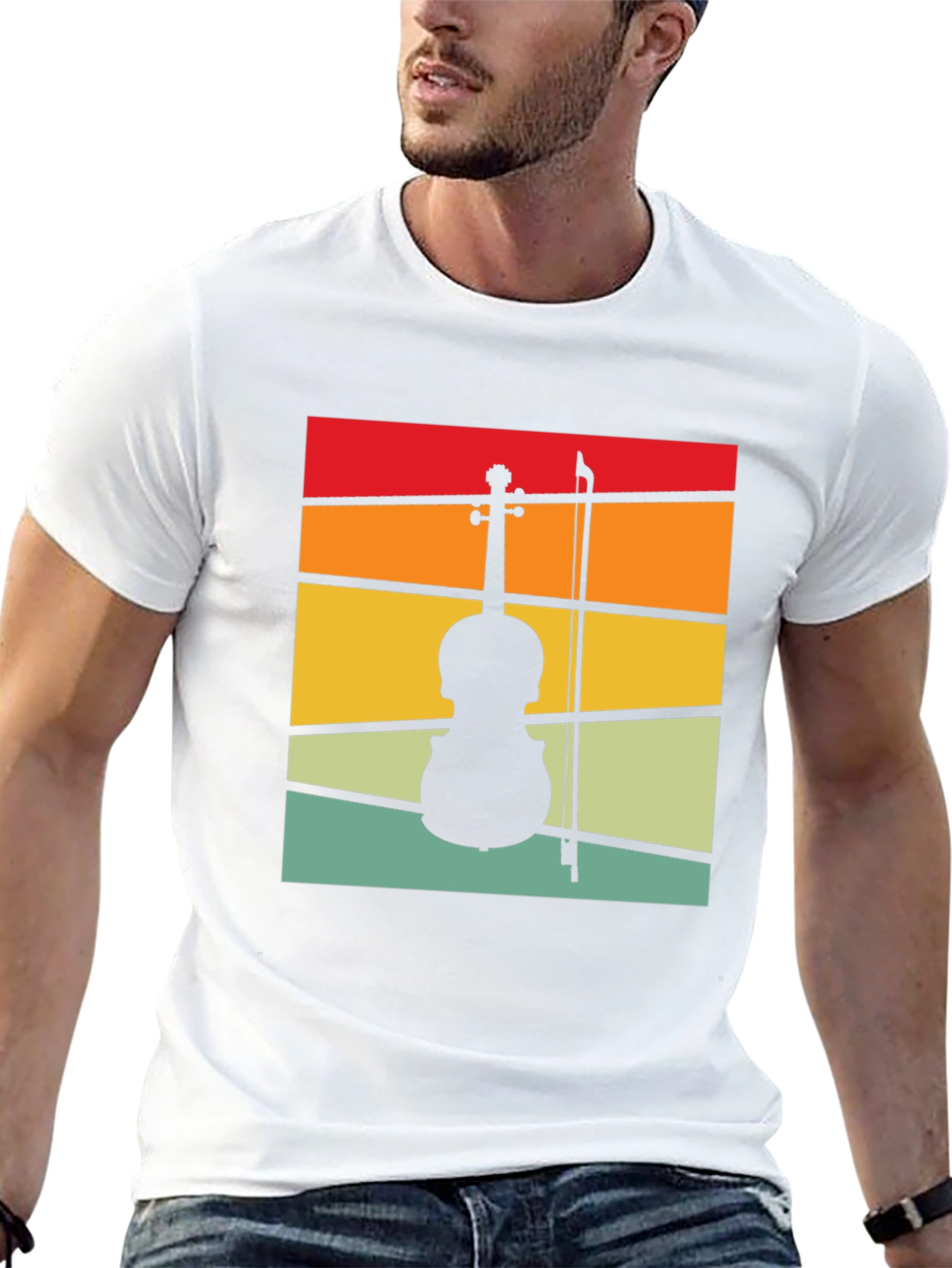 Retro Violin Musician T-Shirt