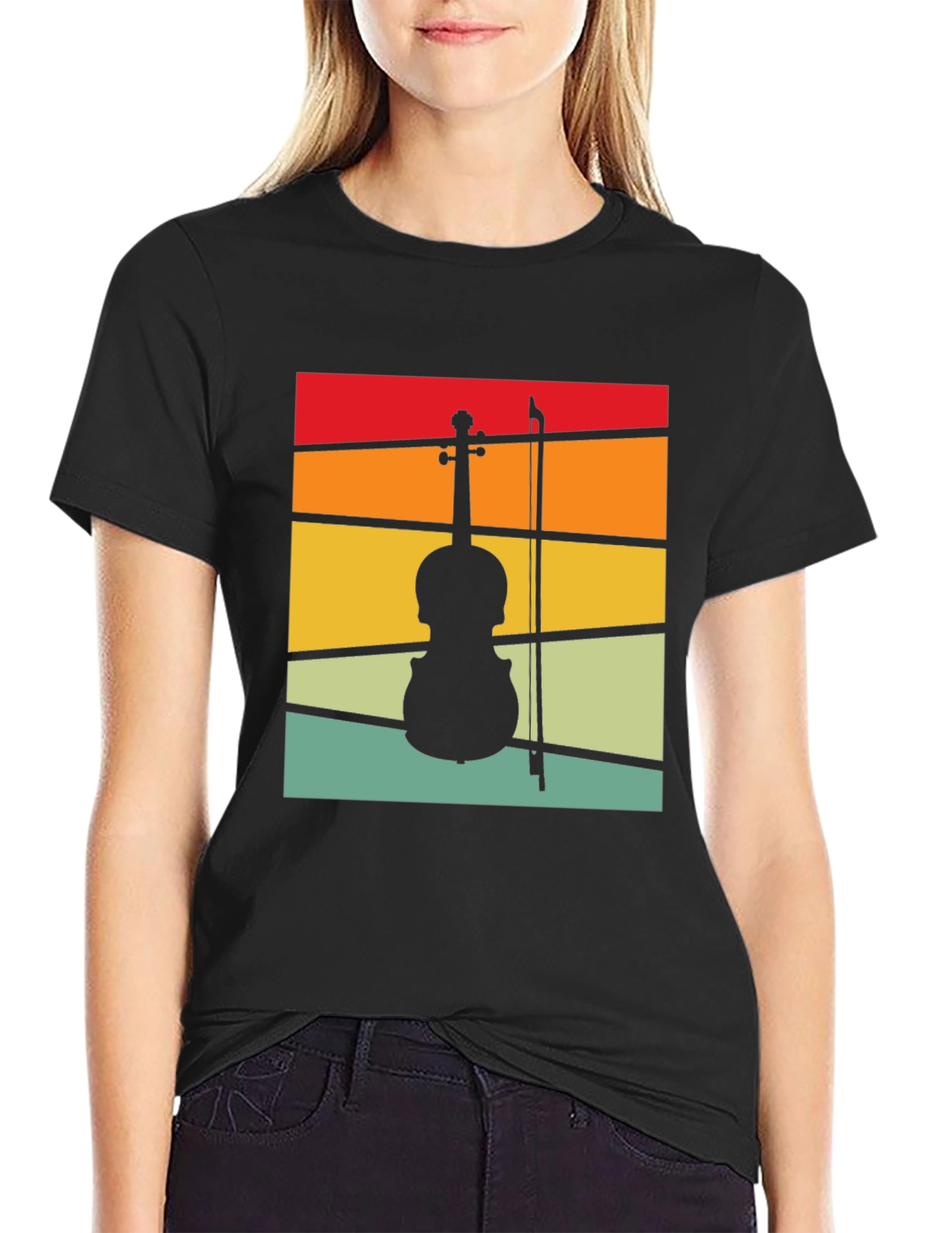 Retro Violin Musician T-Shirt