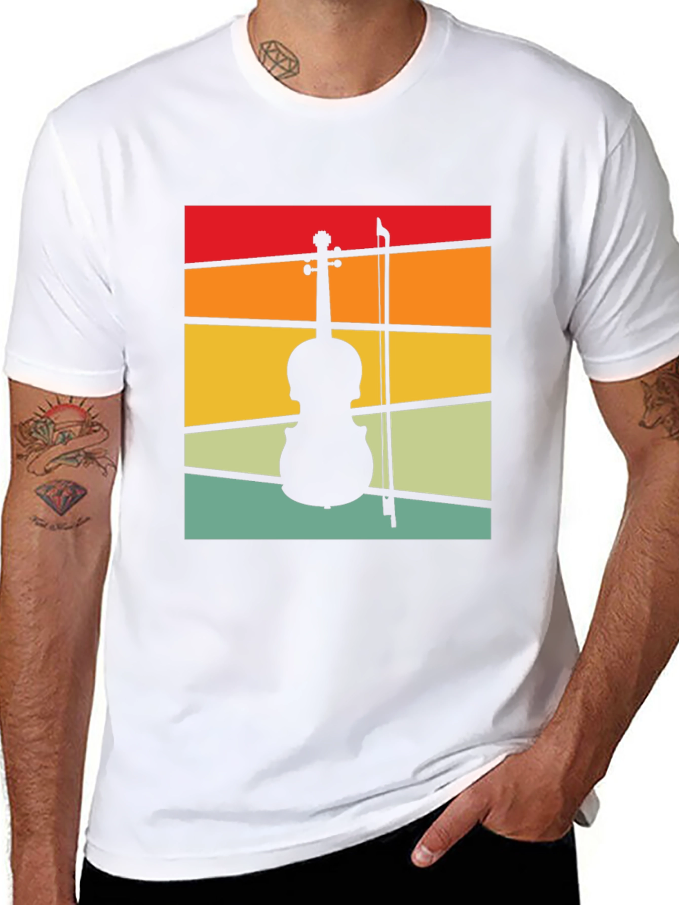 Retro Violin Musician T-Shirt