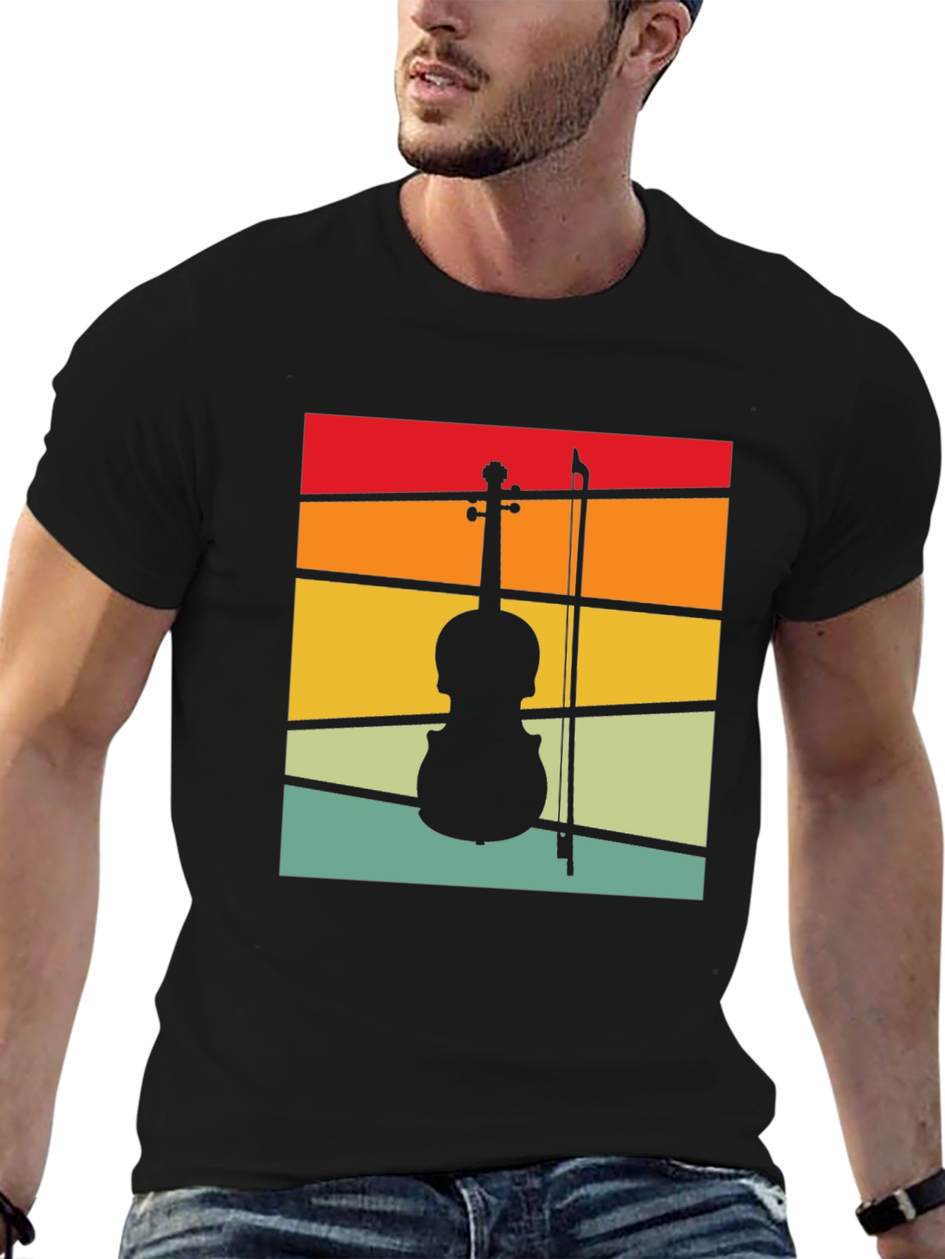 Retro Violin Musician T-Shirt