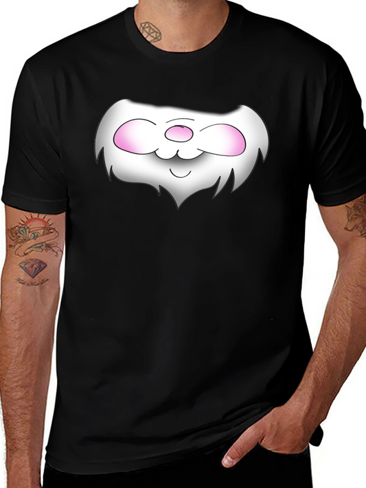 Cute Cartoon Face Black T-Shirt