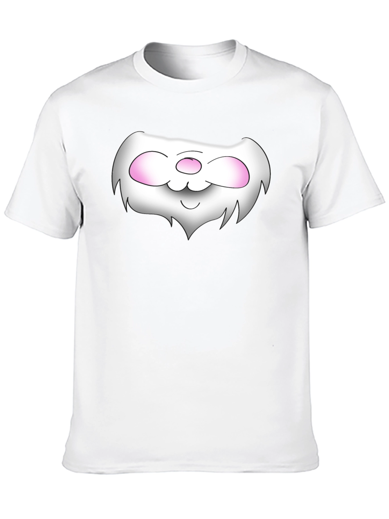 Cute Cartoon Face Black T-Shirt