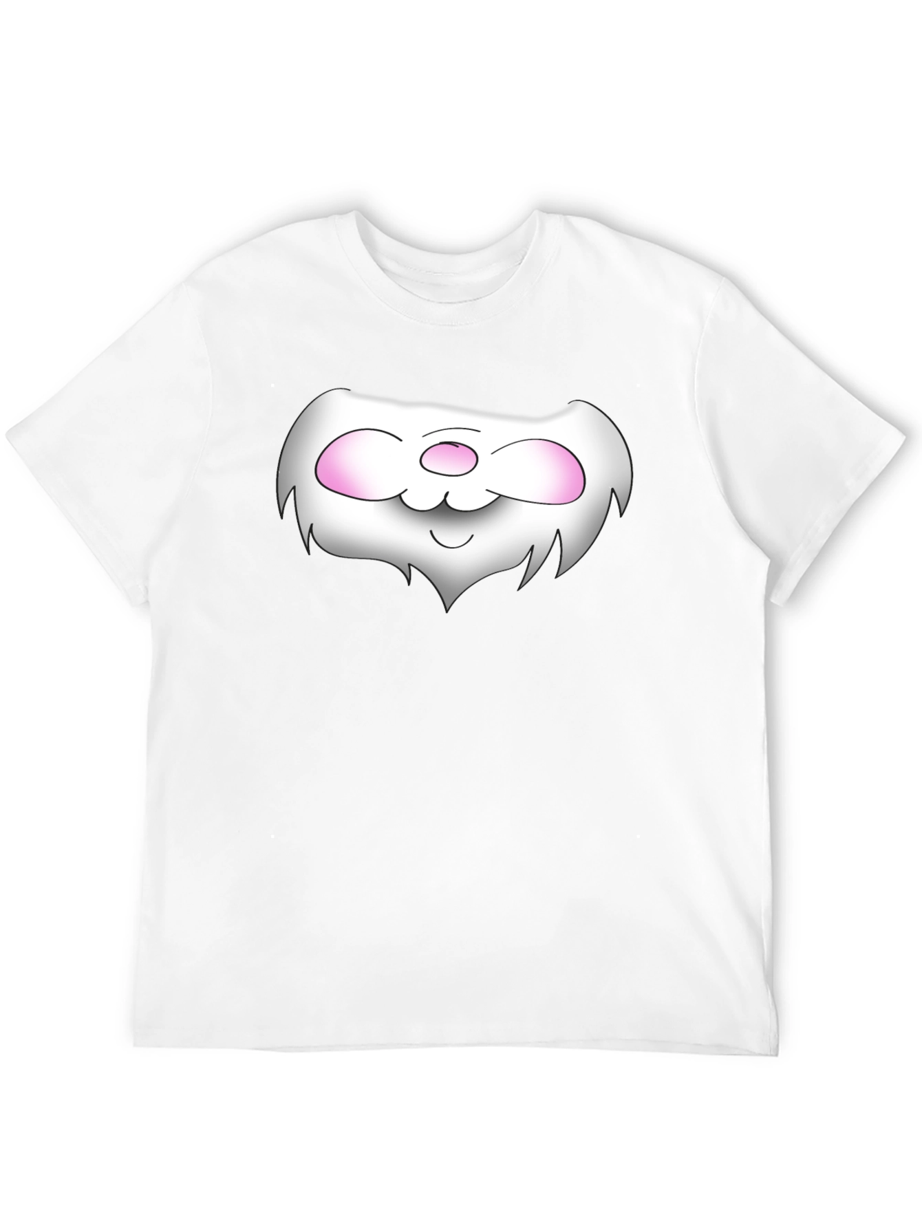 Cute Cartoon Face Black T-Shirt