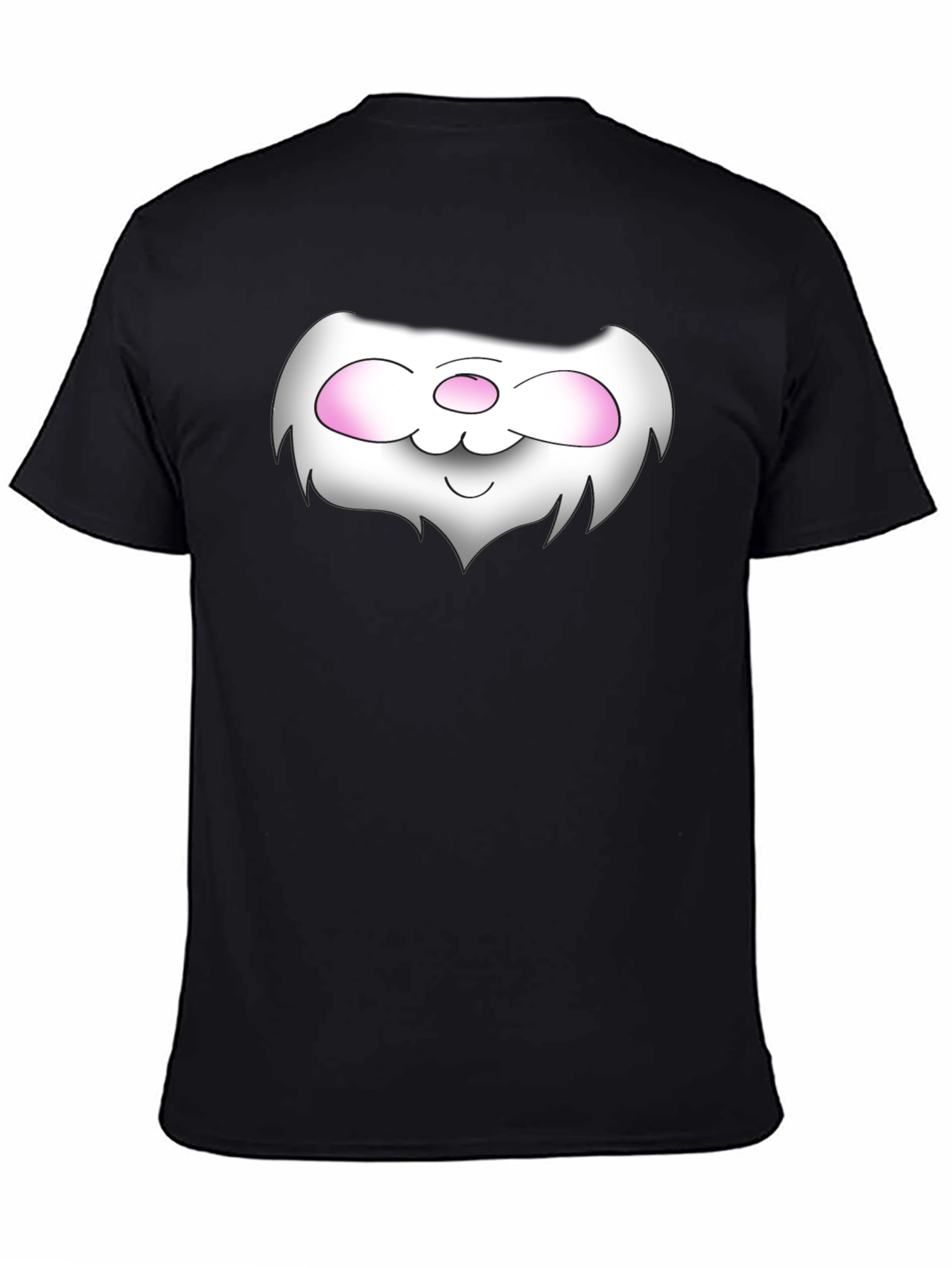 Cute Cartoon Face Black T-Shirt