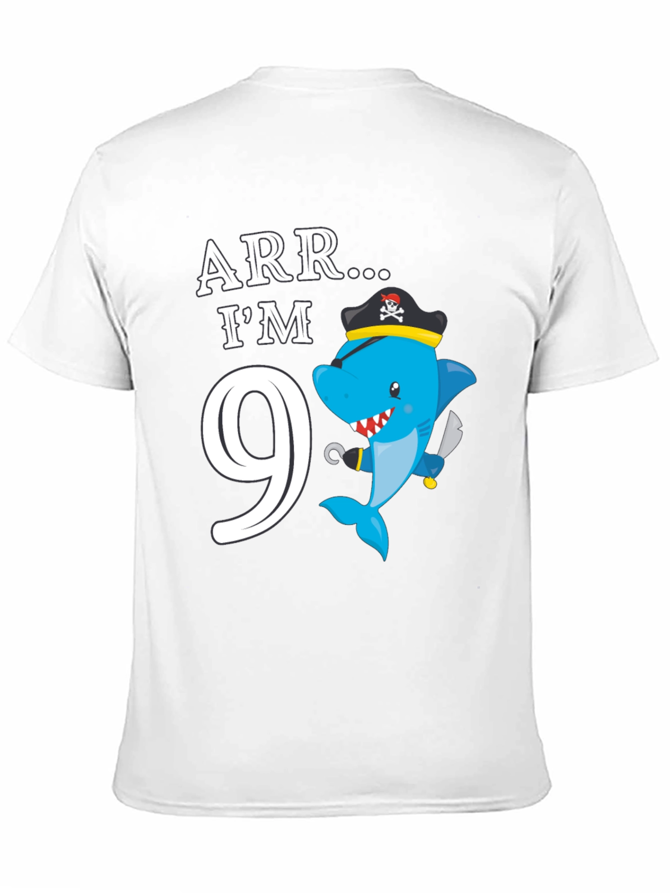 ARR Im 9! Pirate Shark Birthday Shirt