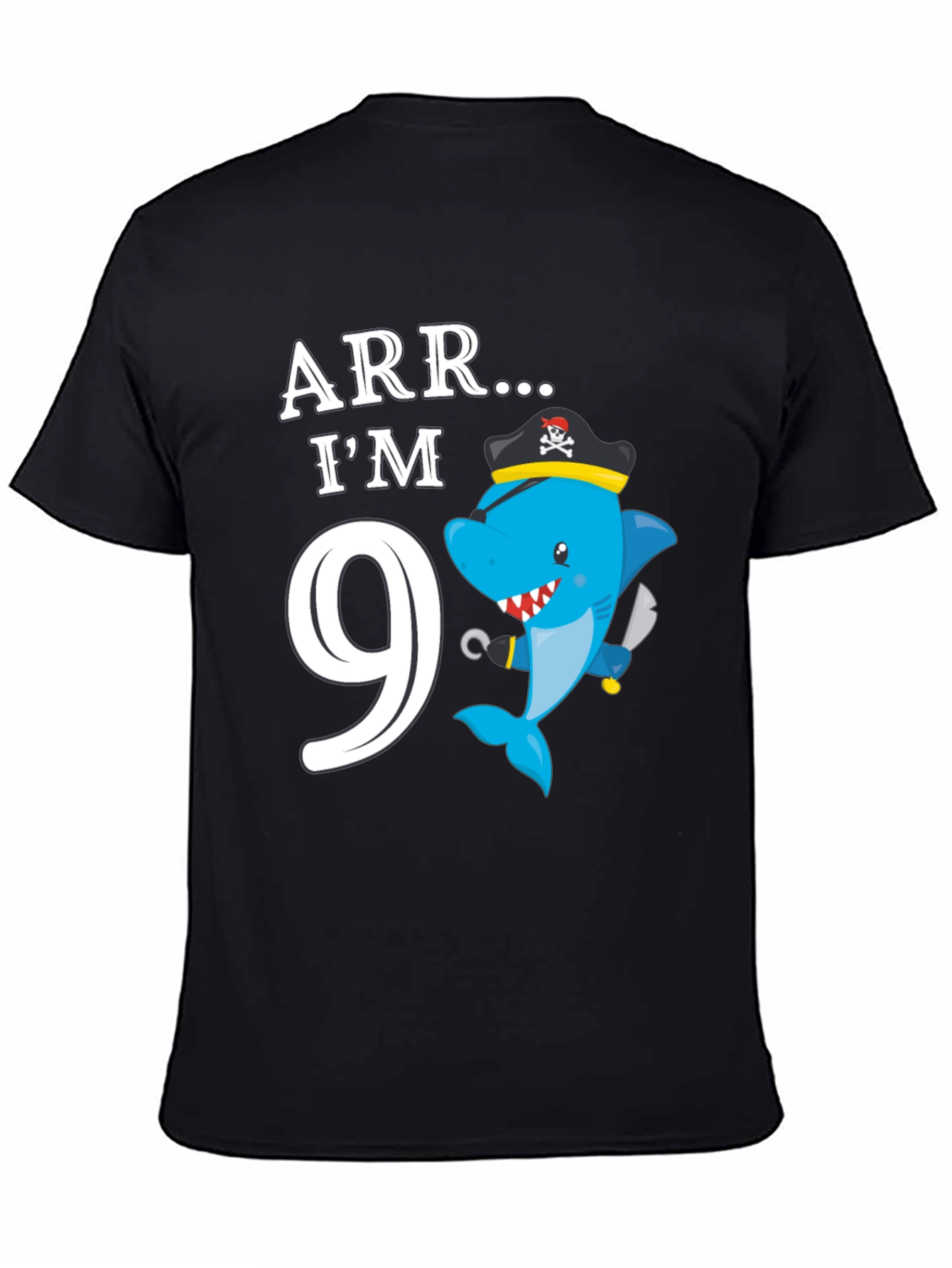 ARR Im 9! Pirate Shark Birthday Shirt