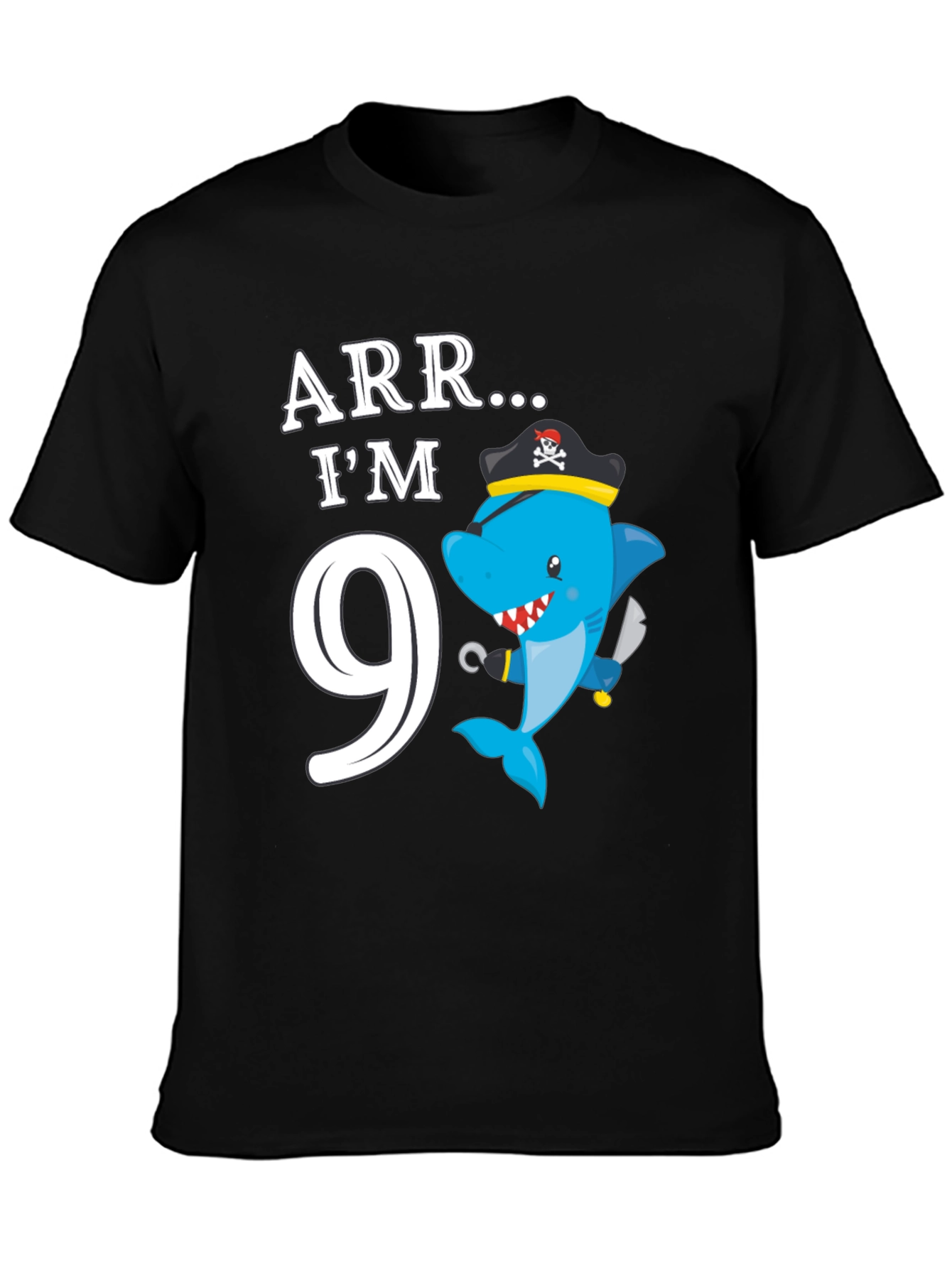 ARR Im 9! Pirate Shark Birthday Shirt