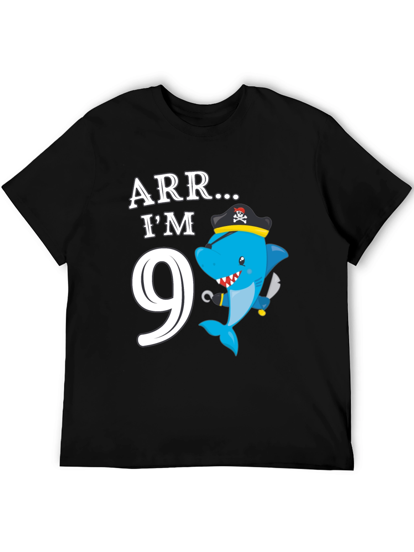 ARR Im 9! Pirate Shark Birthday Shirt
