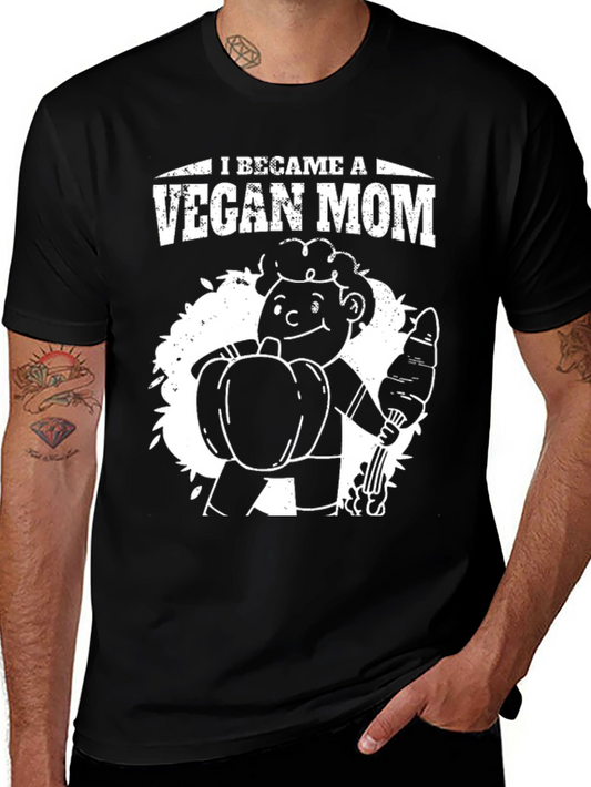 Vegan Mom T-Shirt - Unisex Black Graphic Tee
