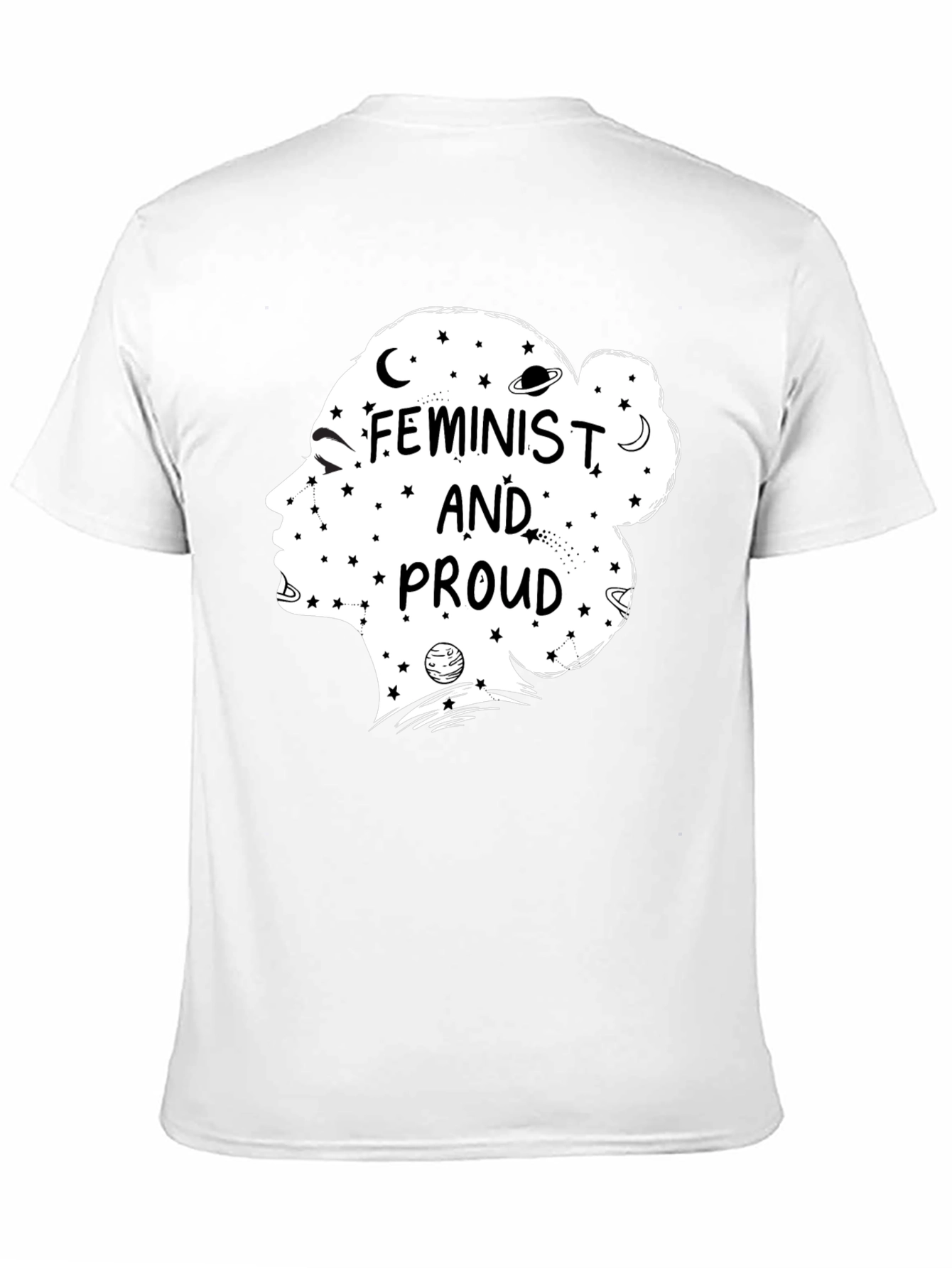 Feminist and Proud Graphic Tee - Black Cotton