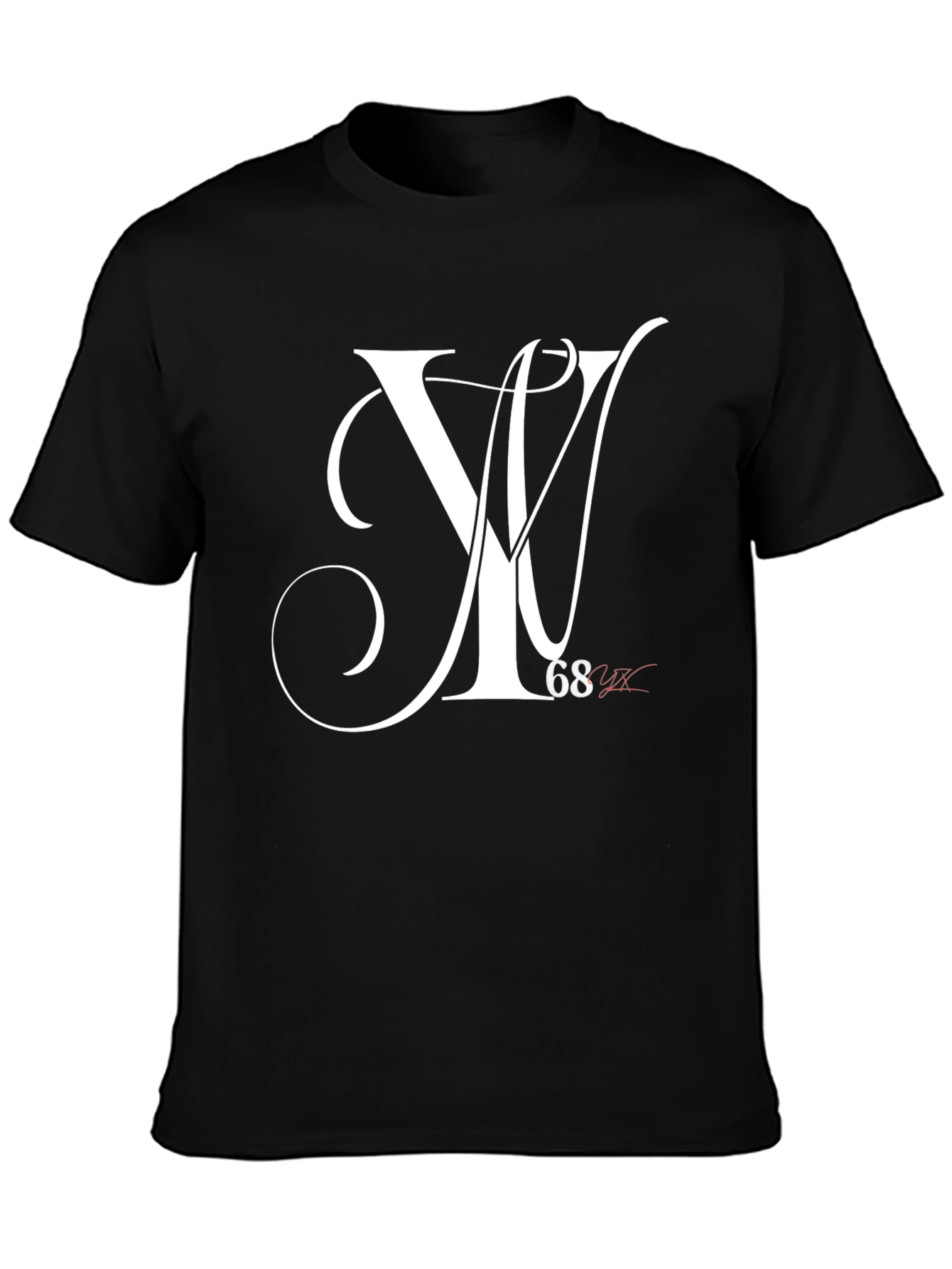 Stylish Black T-Shirt with White Letter Graphic