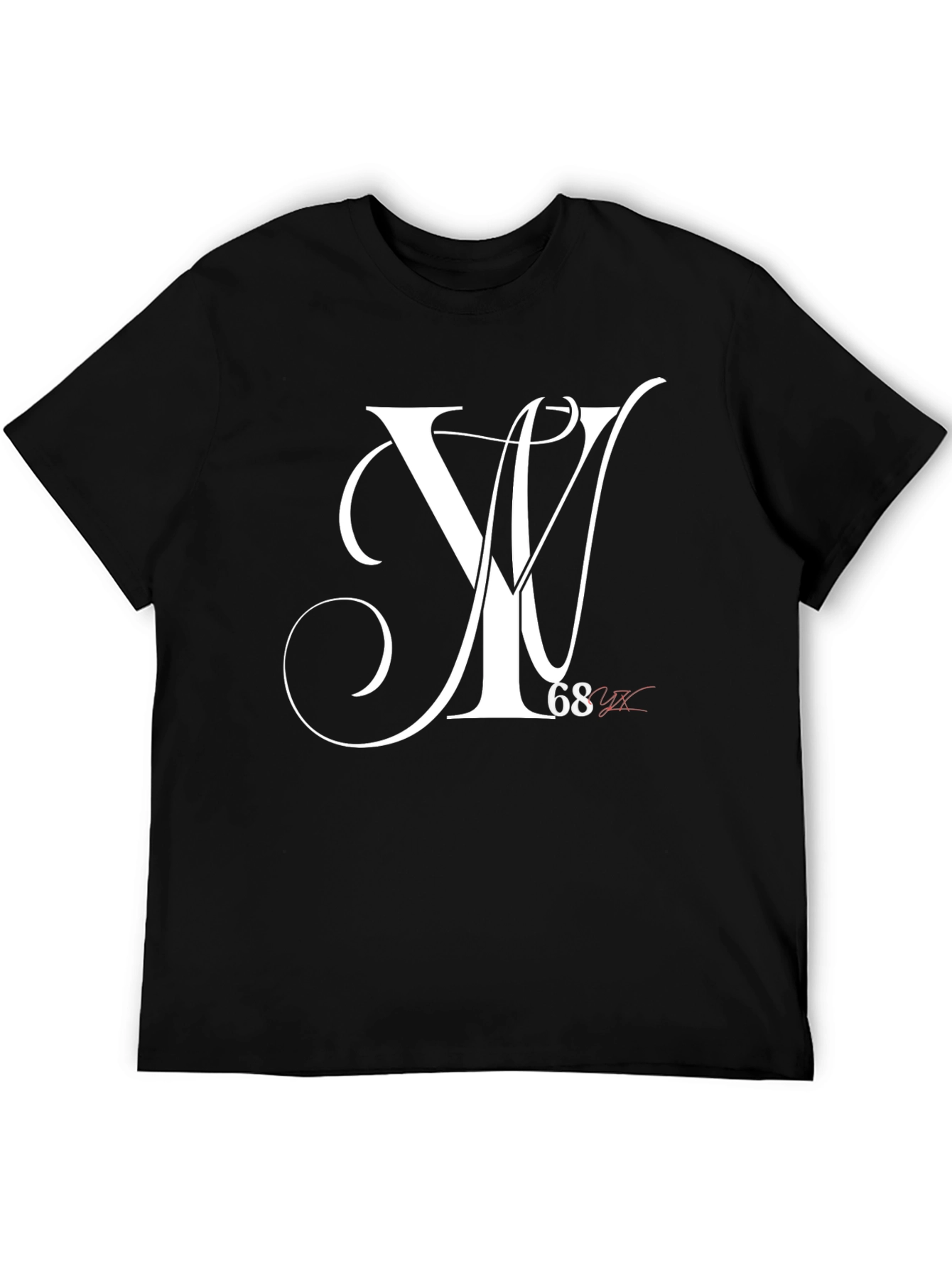 Stylish Black T-Shirt with White Letter Graphic