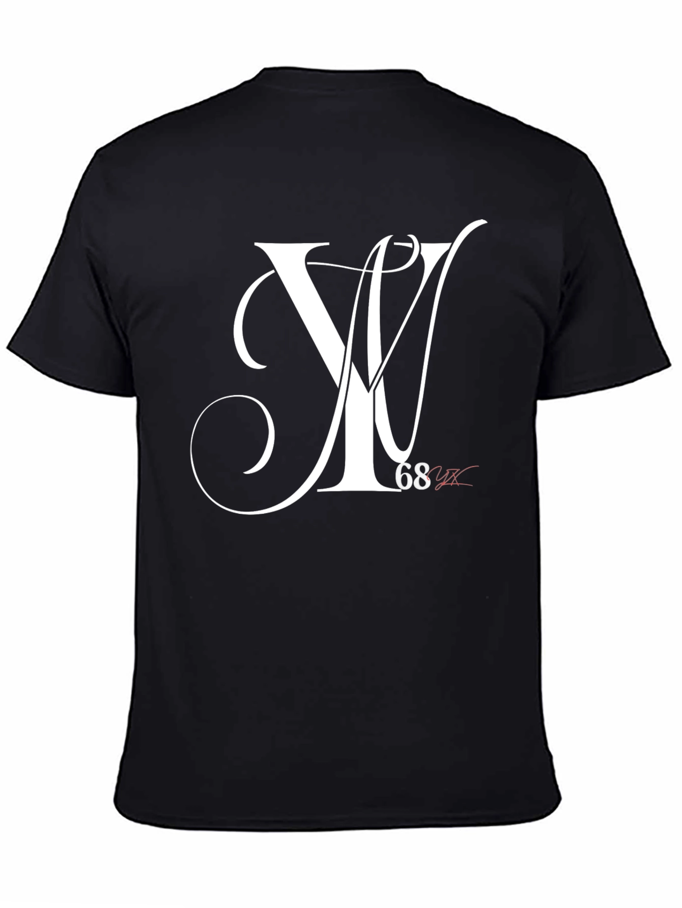 Stylish Black T-Shirt with White Letter Graphic