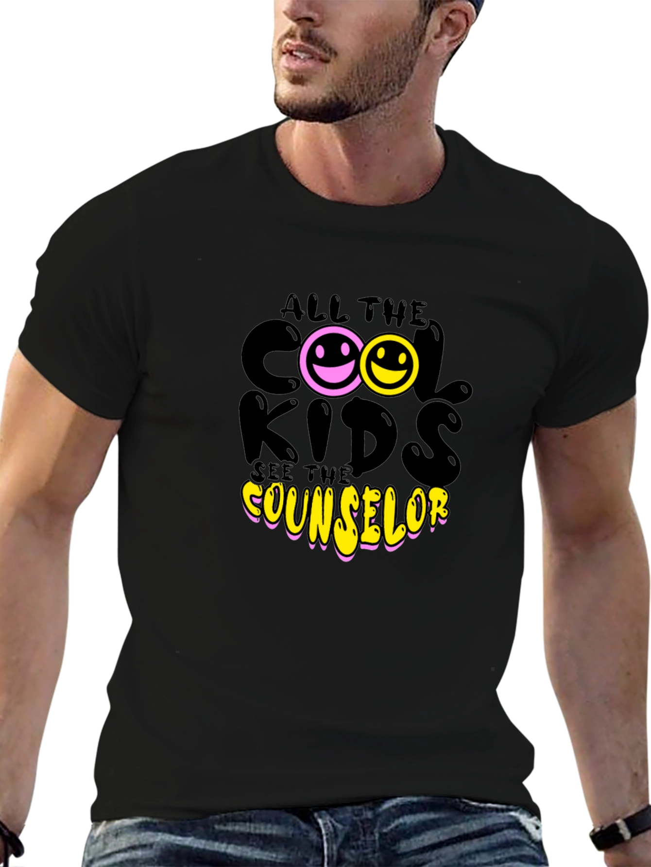 Cool Kids See Counselor Black T-Shirt