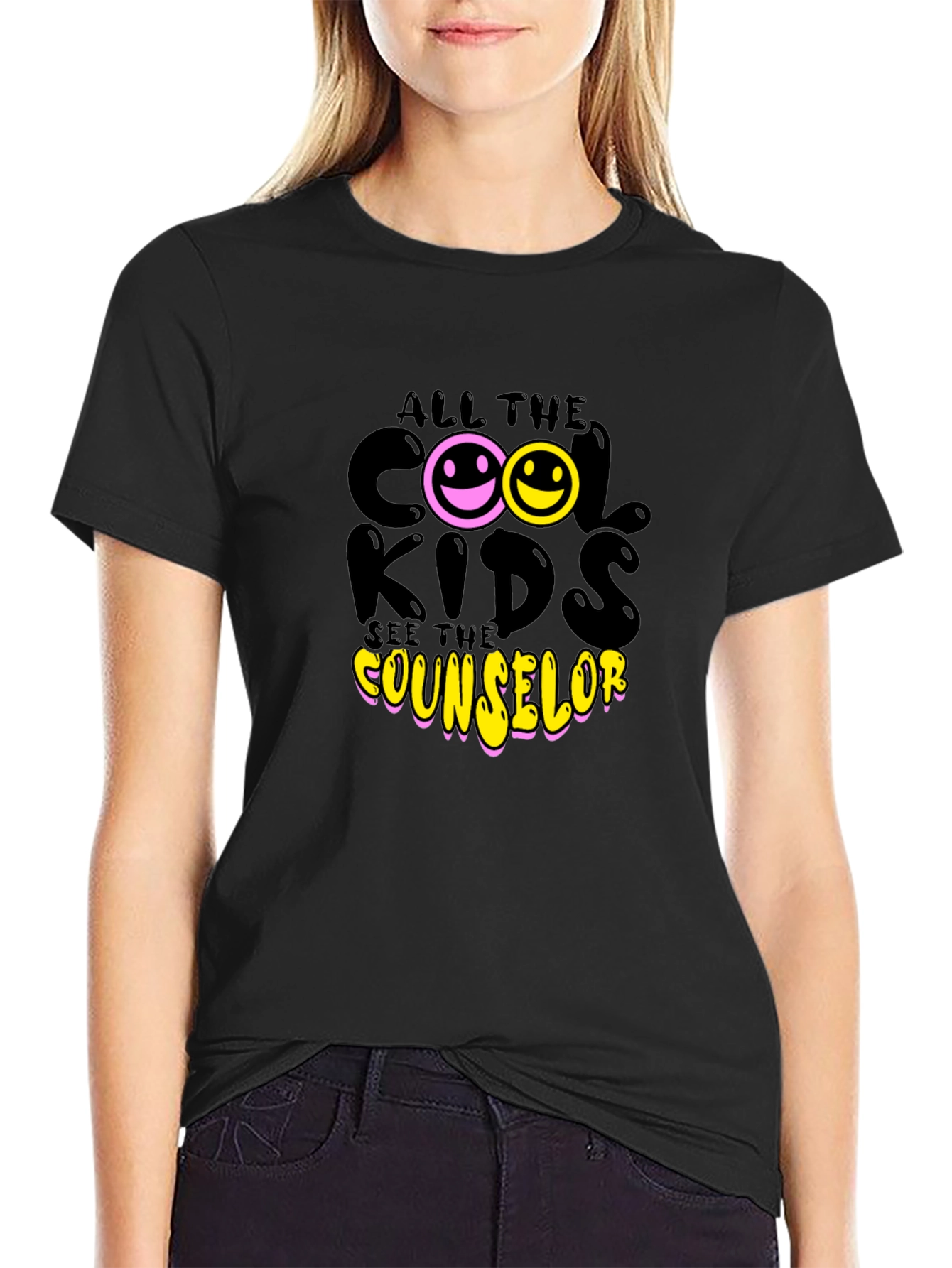 Cool Kids See Counselor Black T-Shirt