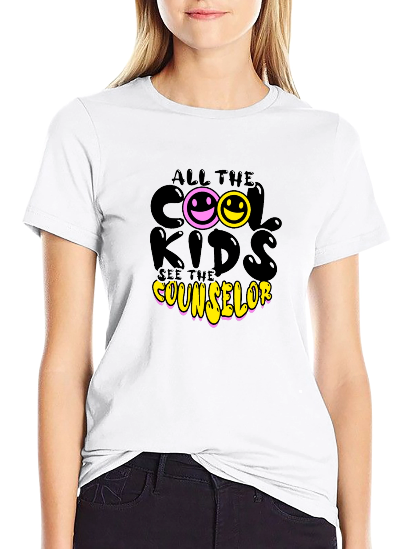Cool Kids See Counselor Black T-Shirt