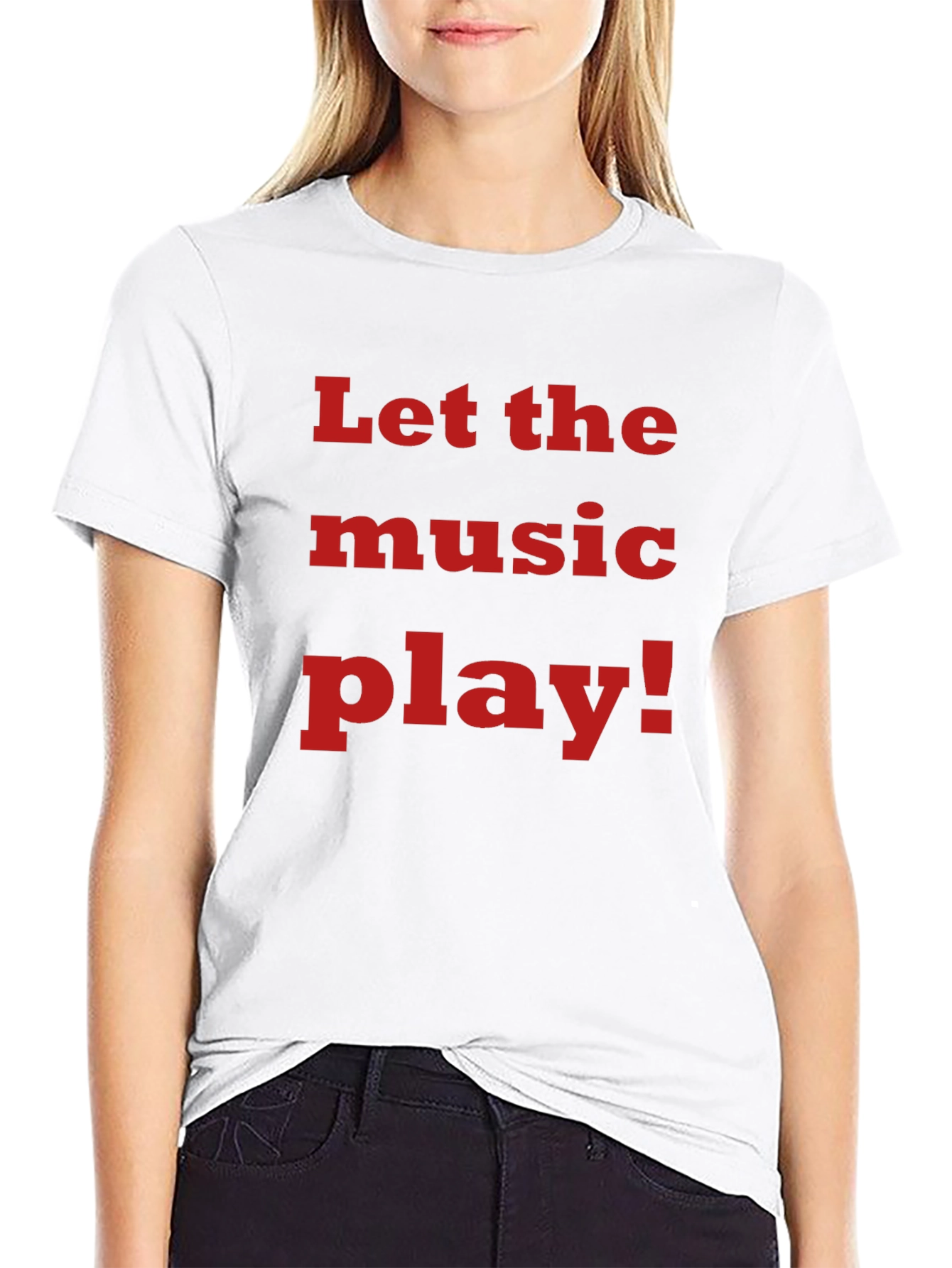 Let the Music Play! Black Graphic Tee