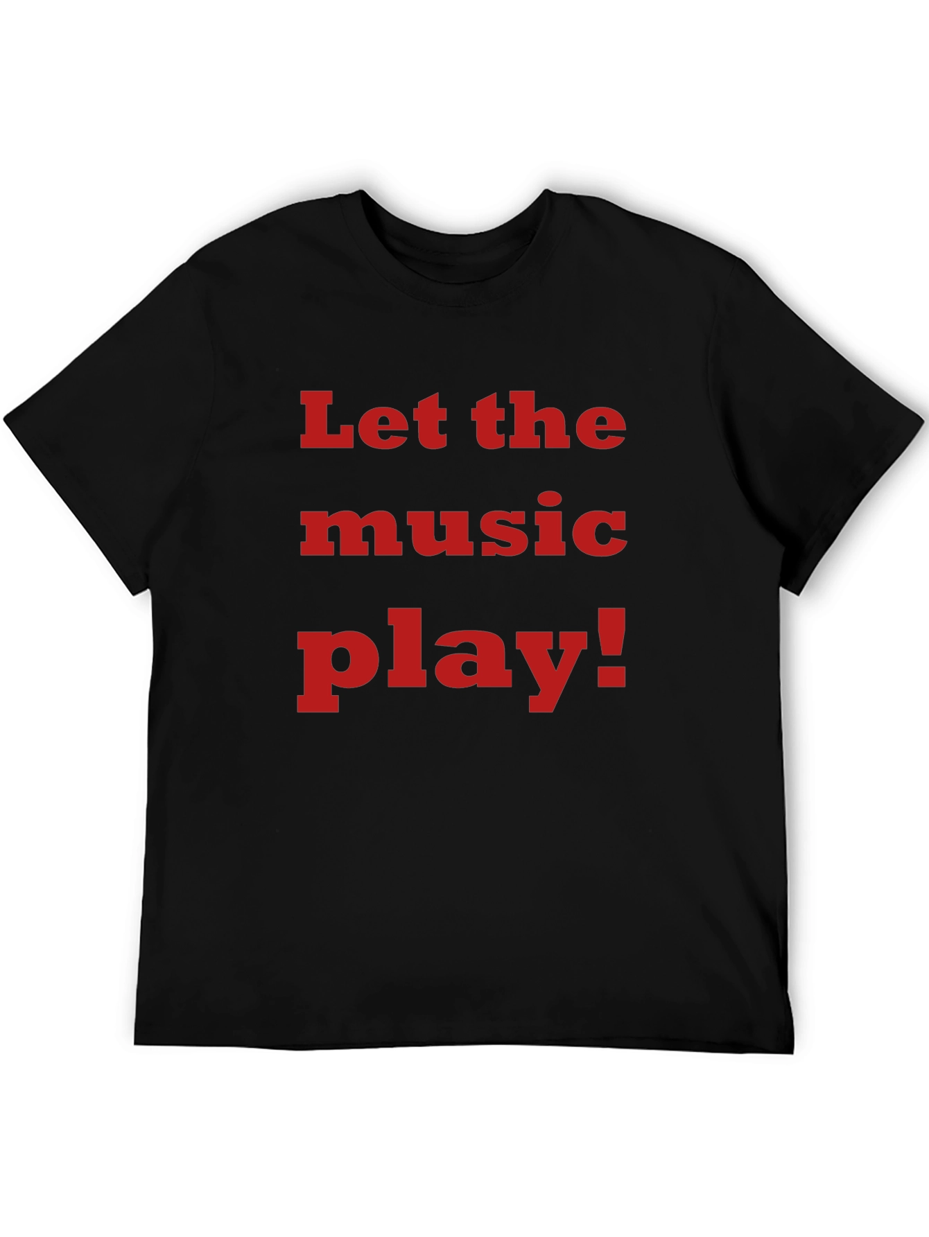 Let the Music Play! Black Graphic Tee