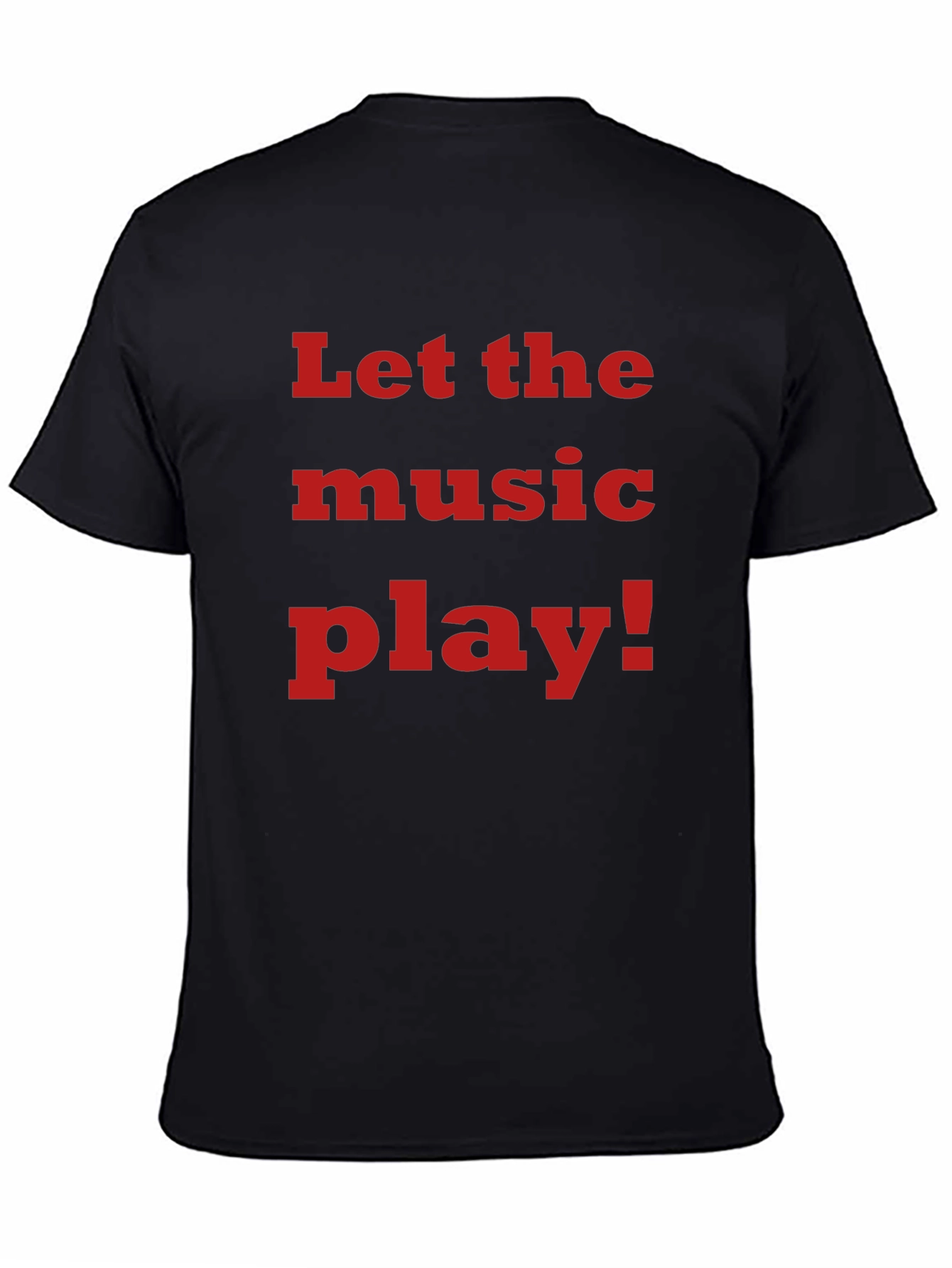 Let the Music Play! Black Graphic Tee