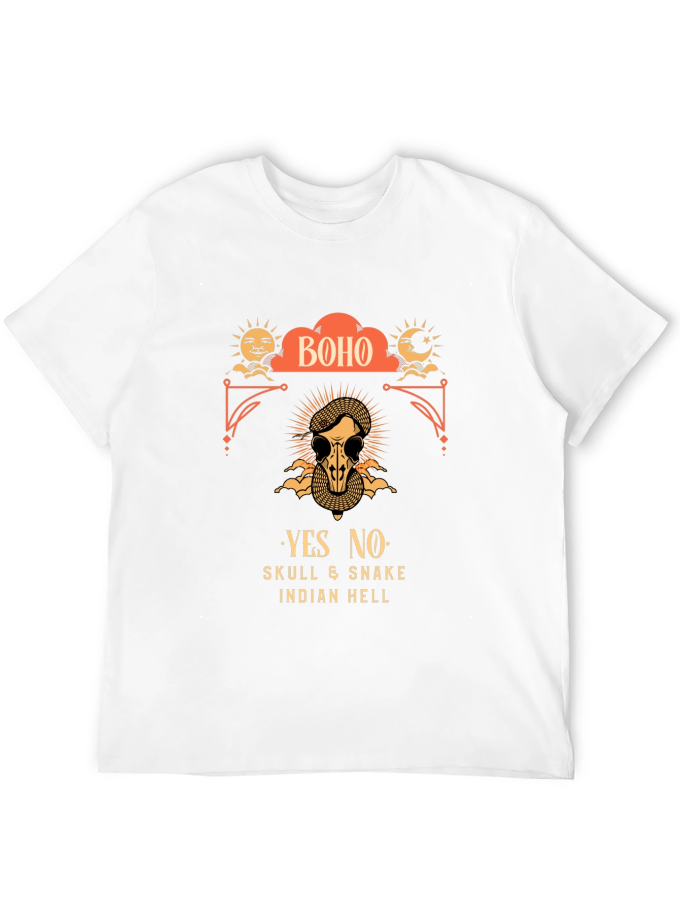 Boho Skull & Snake Graphic T-Shirt