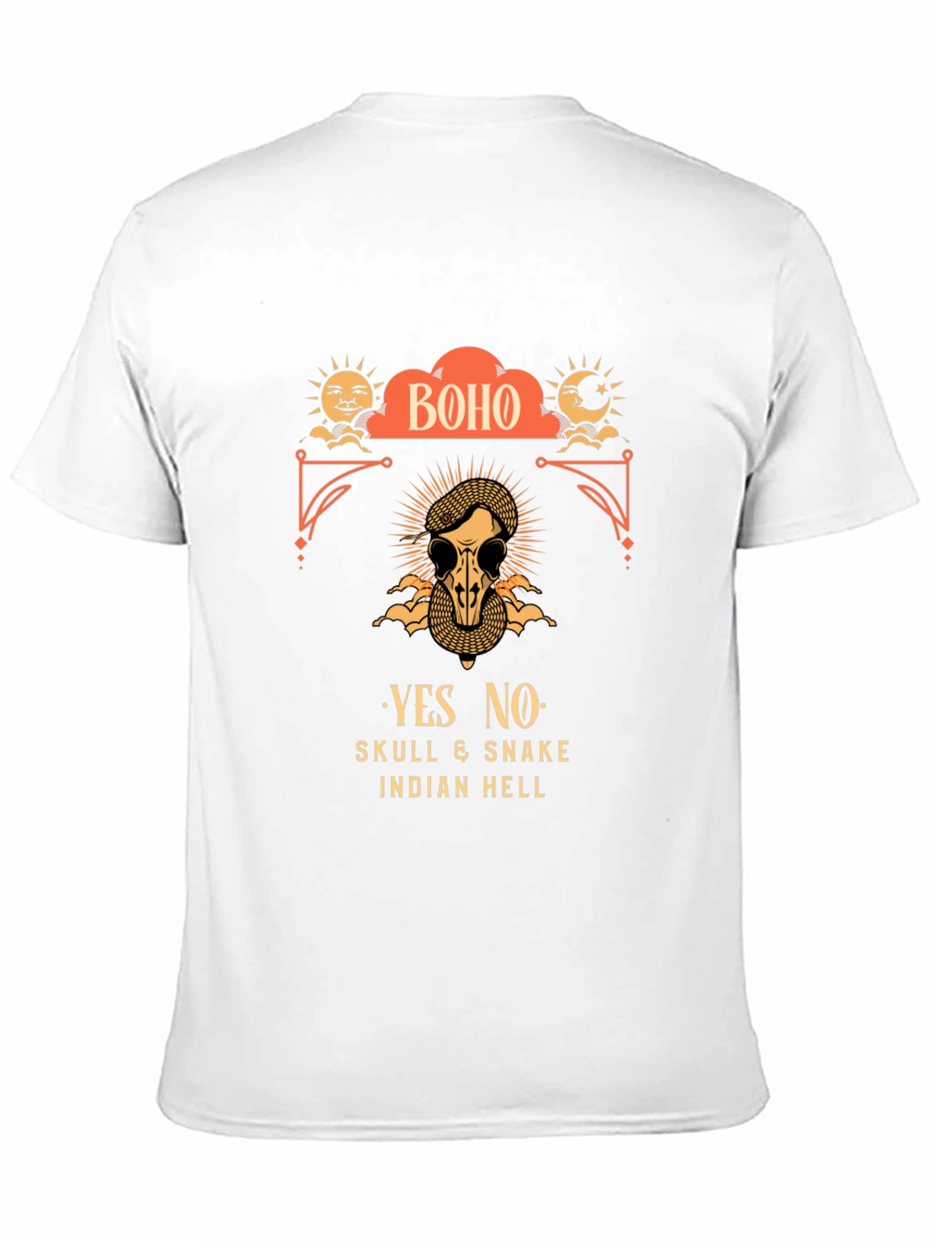 Boho Skull & Snake Graphic T-Shirt