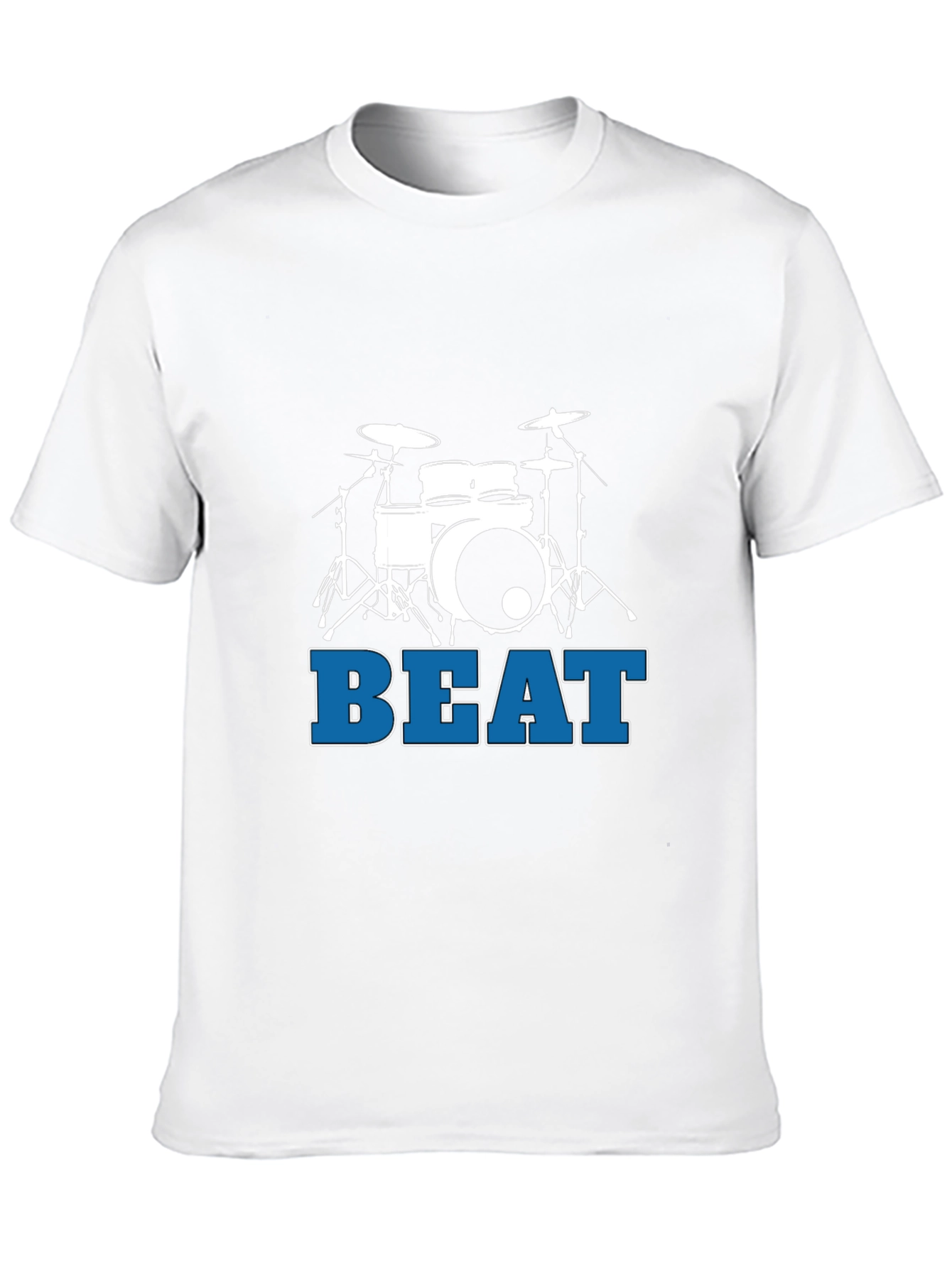 Drum Set Beat Graphic T-Shirt - Black