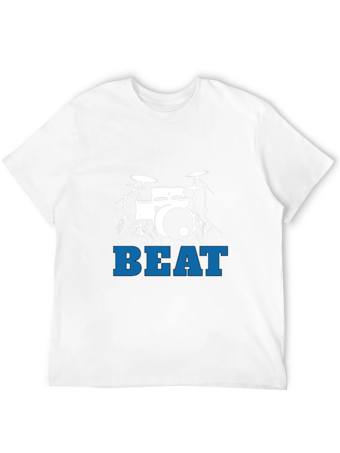 Drum Set Beat Graphic T-Shirt - Black