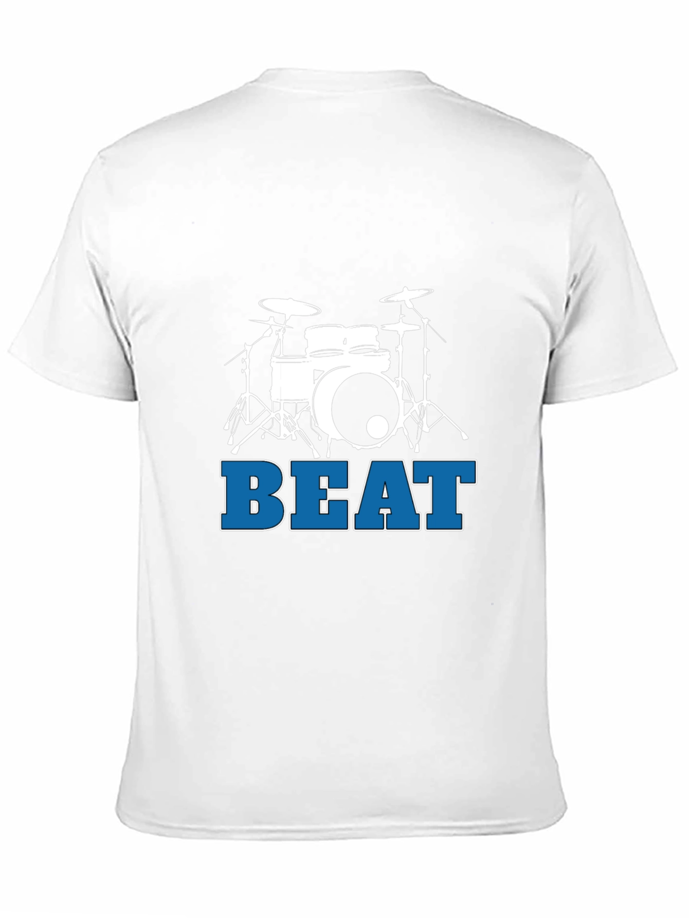 Drum Set Beat Graphic T-Shirt - Black