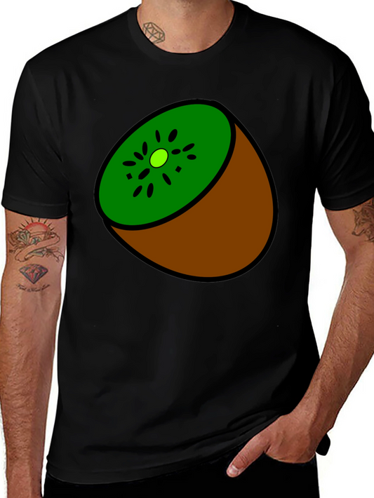 Kiwi Slice Graphic Tee - Quirky Fruit Design