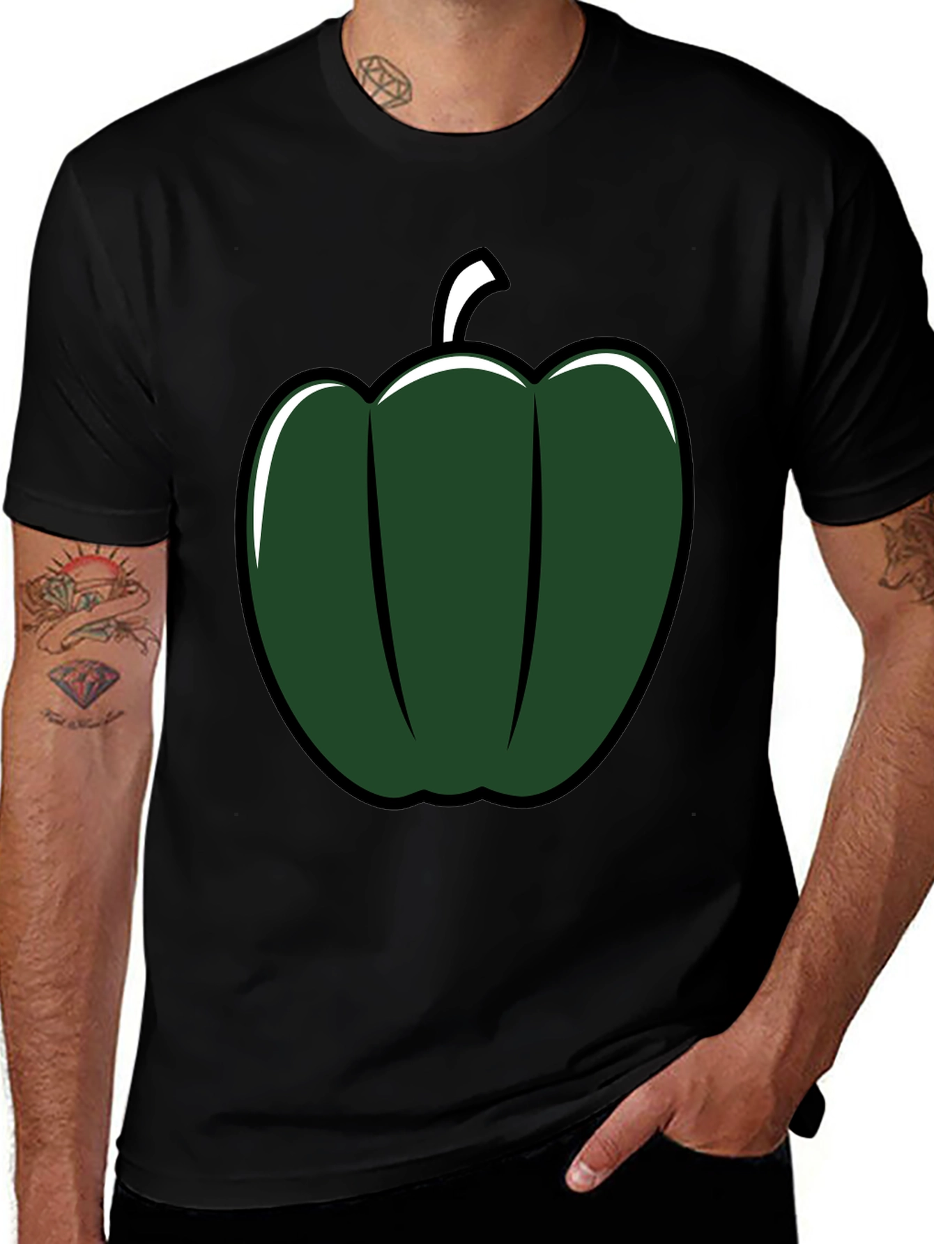 Green Pepper Graphic Tee - Stylish & Unique!