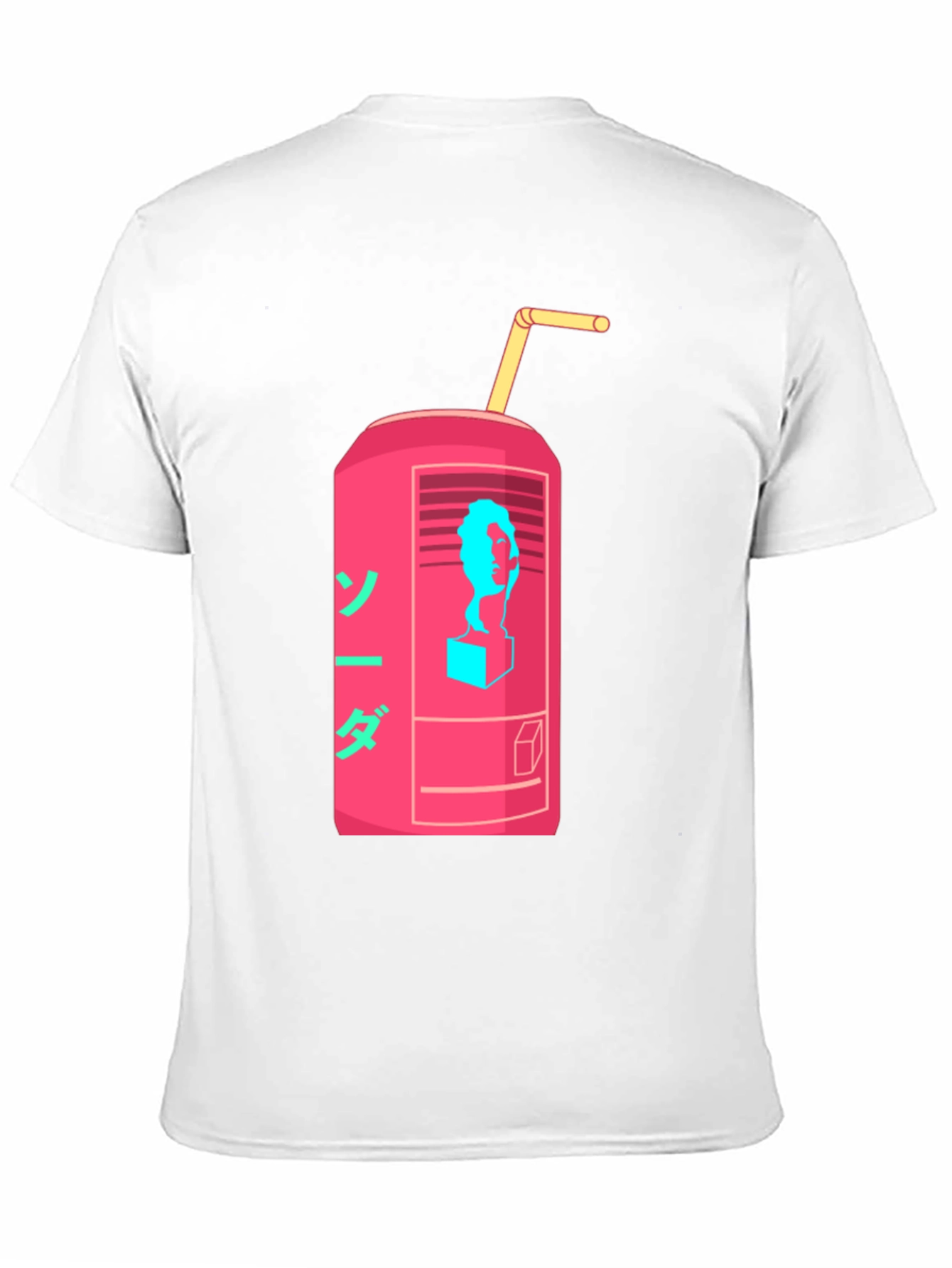 Retro Soda Can Graphic Tee - Black Cotton Blend