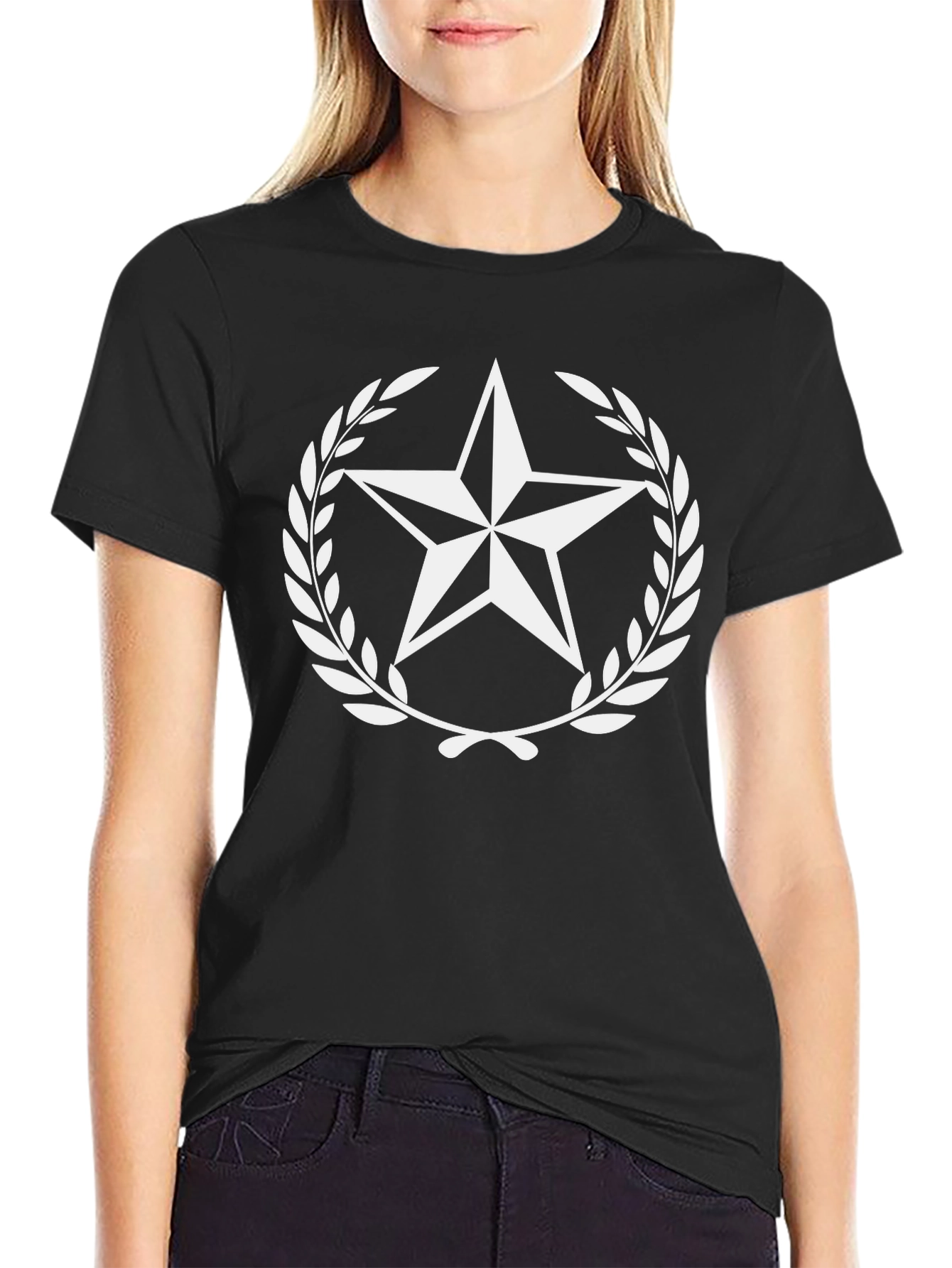 Star Laurel Wreath Graphic T-Shirt